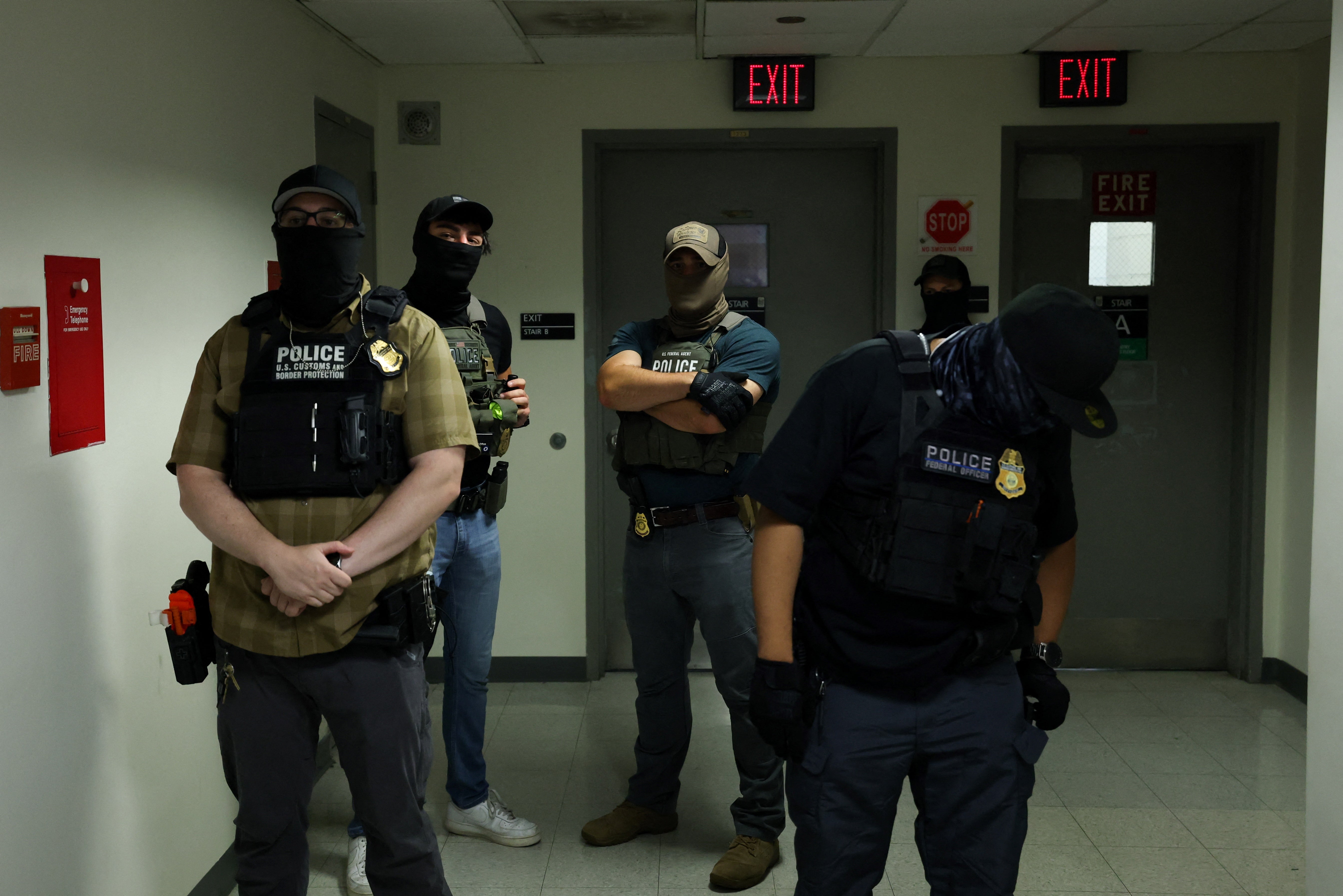 Masked federal agents have lined the hallways outside immigration courts inside the Manhattan federal building, prepared to make arrests moments after immigrants leave their hearings