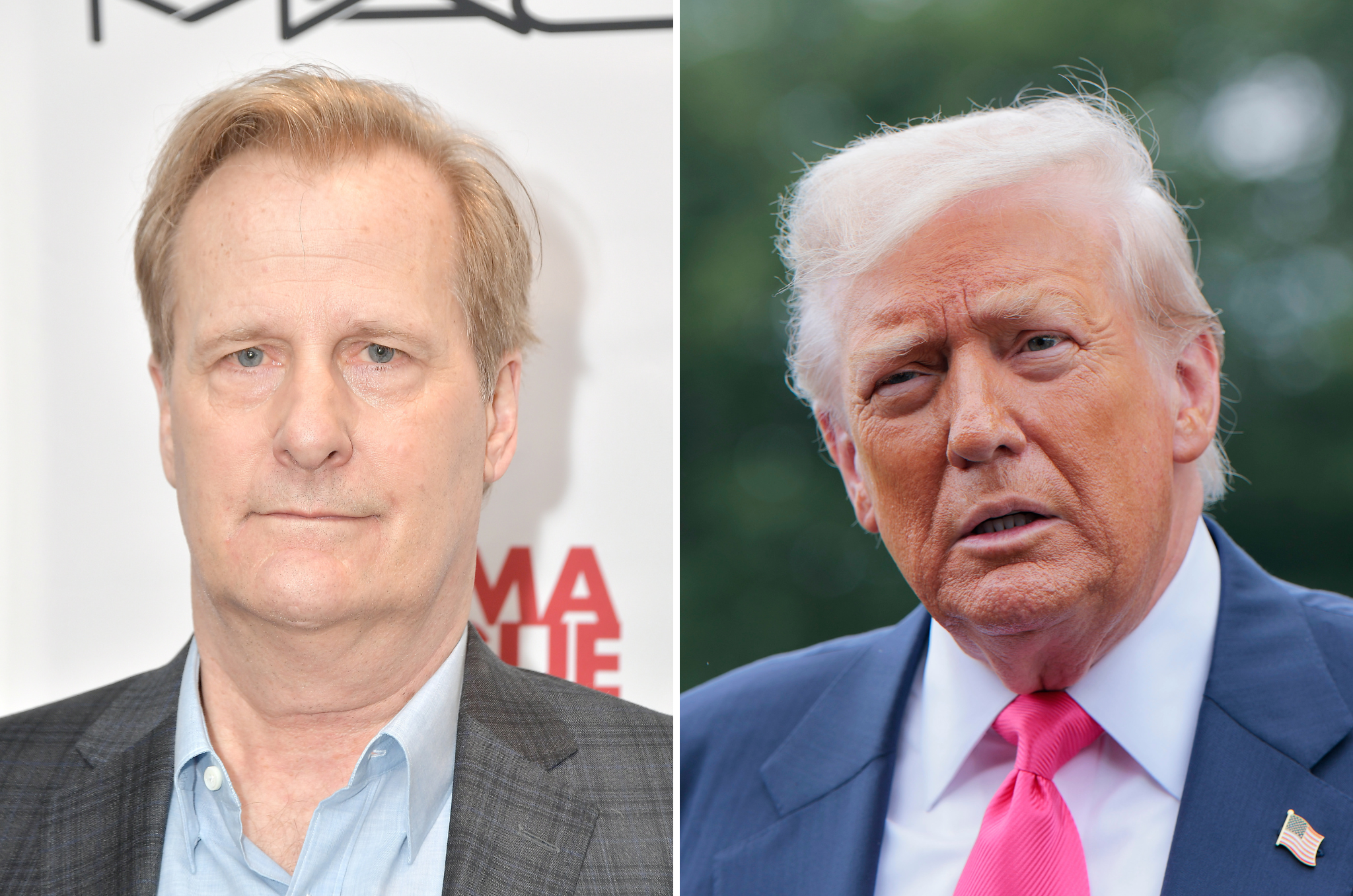 Jeff Daniels (left) said he hopes Trump supporters are ‘losing tons of money'