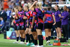 Lionesses make different gesture in support of Jess Carter after refusing to take knee