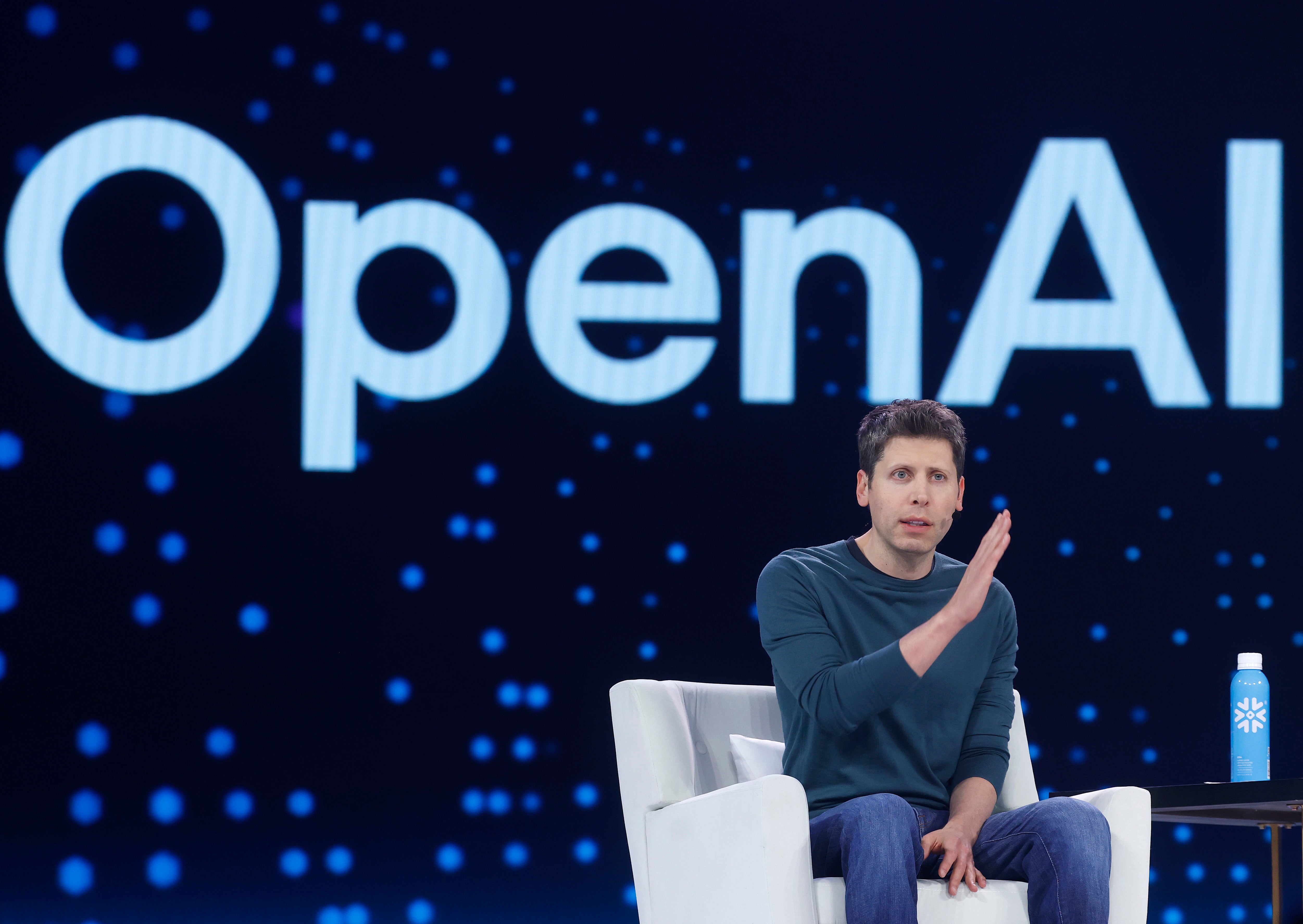 Open AI CEO Sam Altman speaks during Snowflake Summit 2025 at Moscone Center on June 02, 2025 in San Francisco