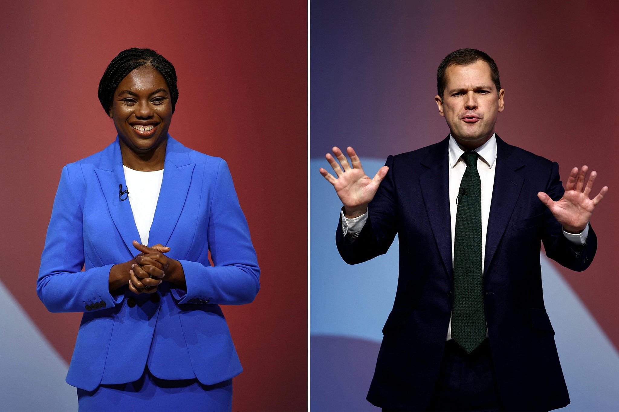Kemi Badenoch and Robert Jenrick during the 2024 Tory leadership election