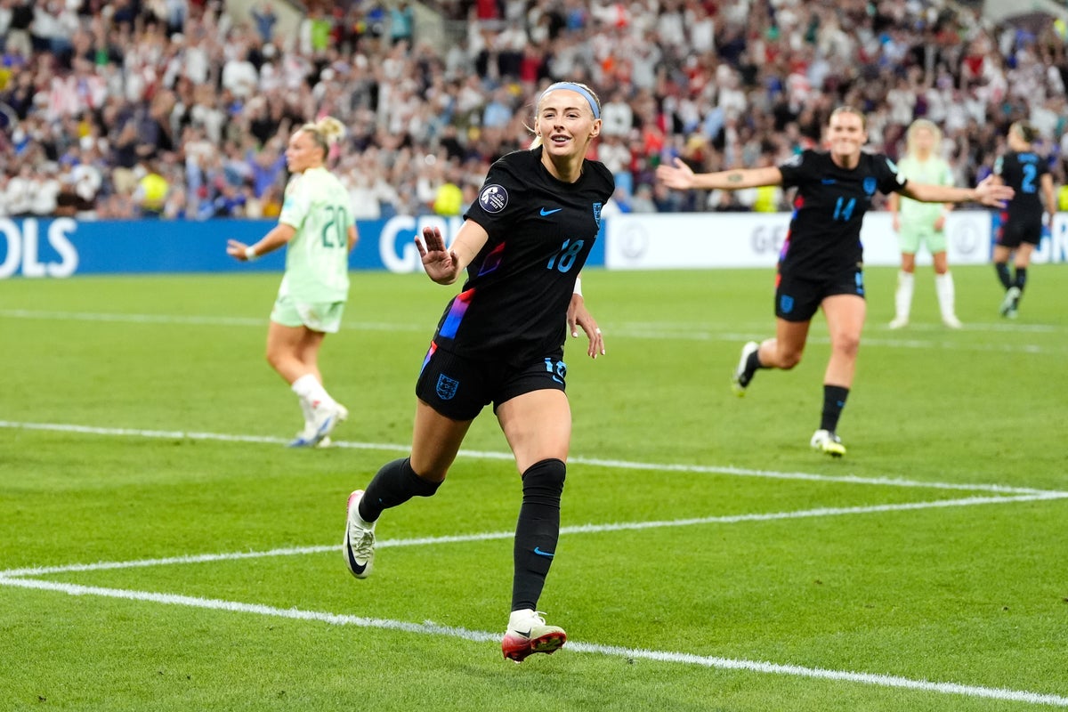 Chloe Kelly reacts to chaotic England comeback to secure place in Euro 2025 final
