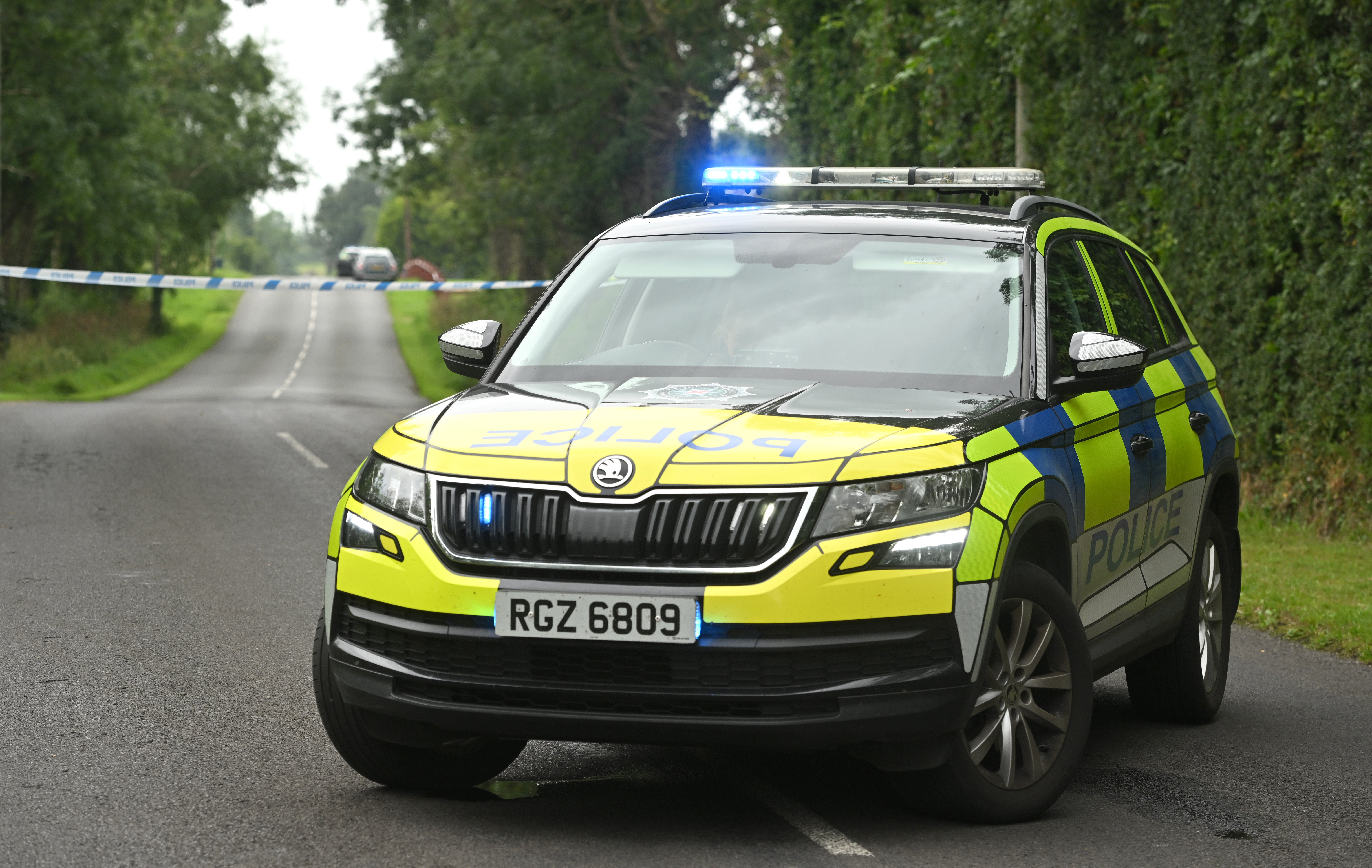 Police on the scene following the shooting