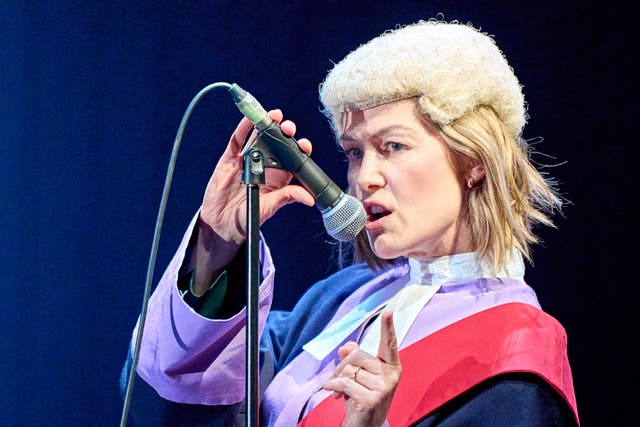 <p>Superstar judge: Rosamund Pike plays Jessica in ‘Inter Alia’</p>