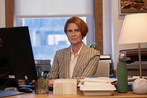 <p>Suit yourself: Cynthia Nixon as Miranda in ‘And Just Like That...’</p>