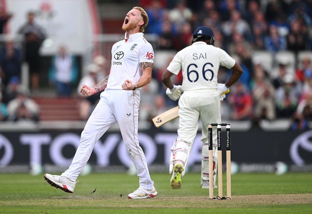 Ben Stokes does his talking on the field after a war of words with Shubman Gill