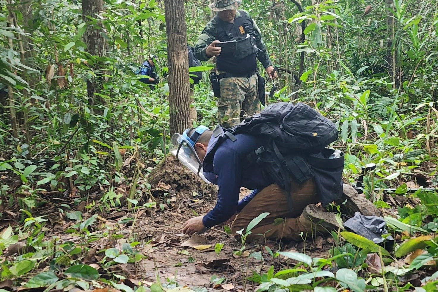 Thai soldiers in a border area in Ubon Ratchathani province