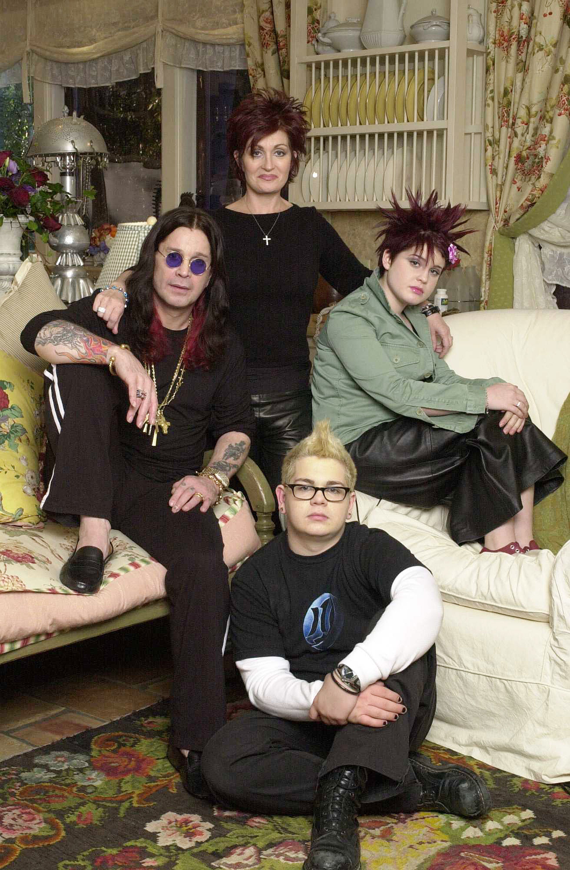 Ozzy, Sharon, Jack and Kelly Osbourne in a promotional photo for their eponymous MTV reality show