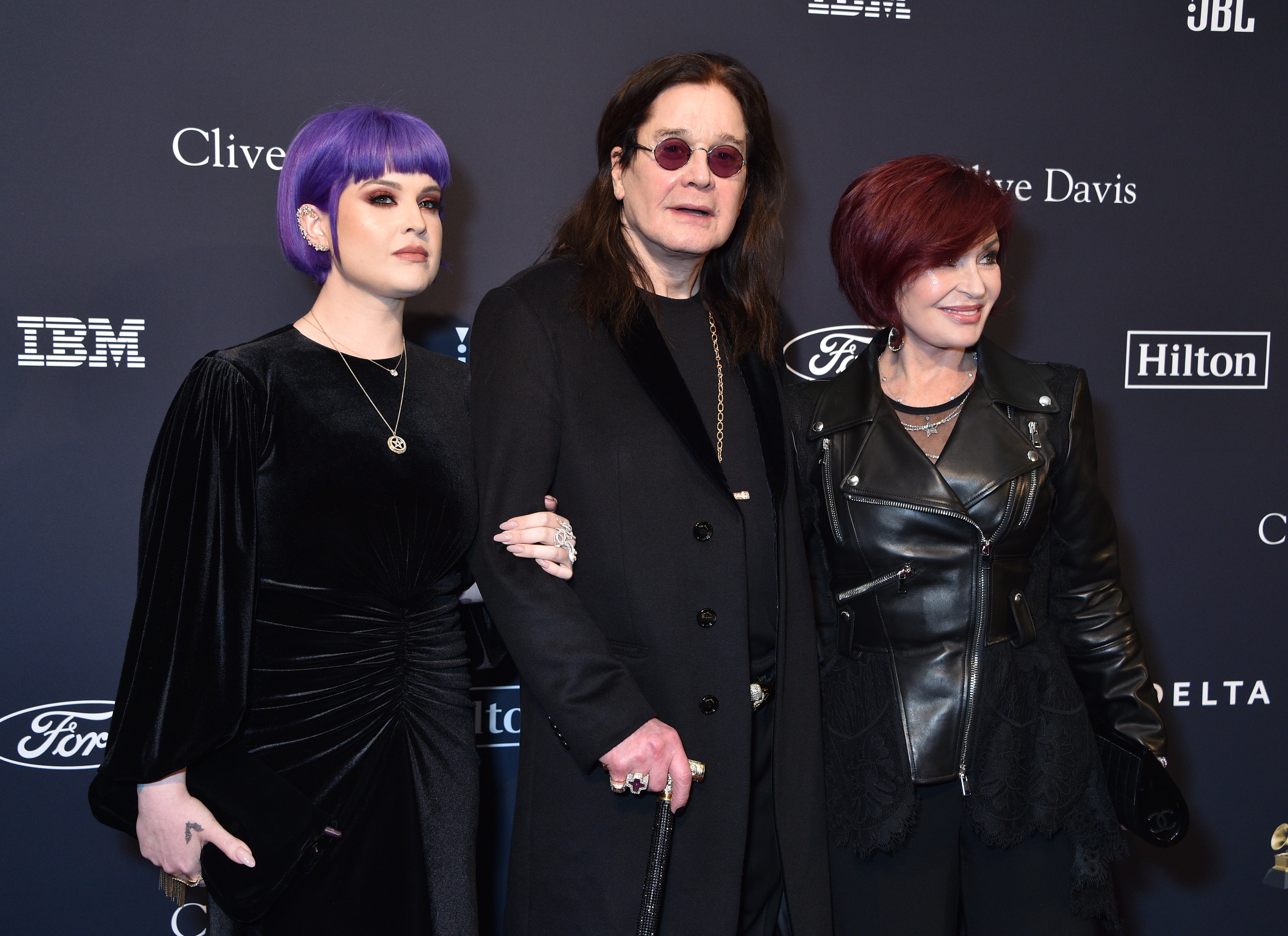 Ozzy and Sharon with their daughter Kelly in 2020