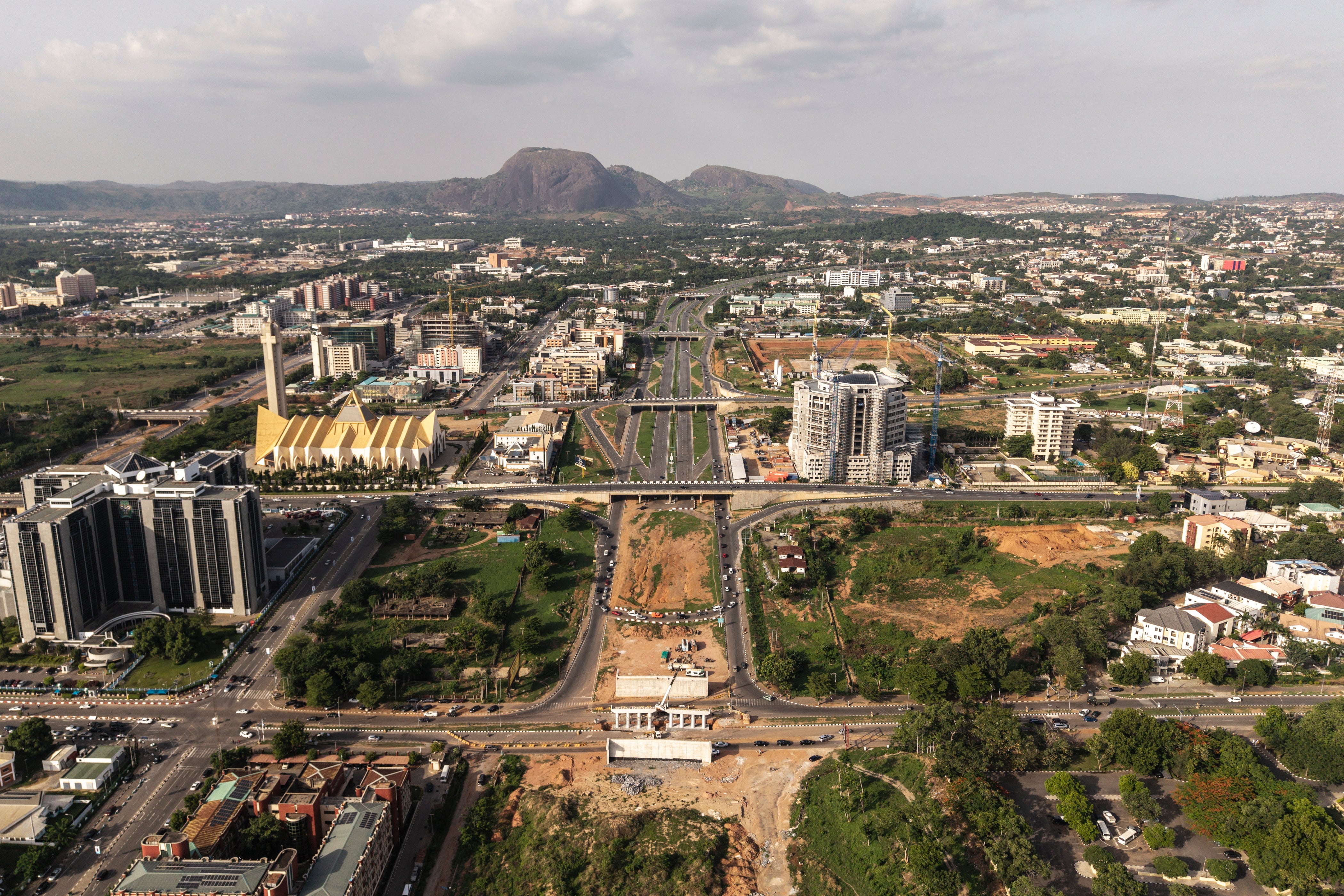 An aerial view of the Nigerian capital of Abuja