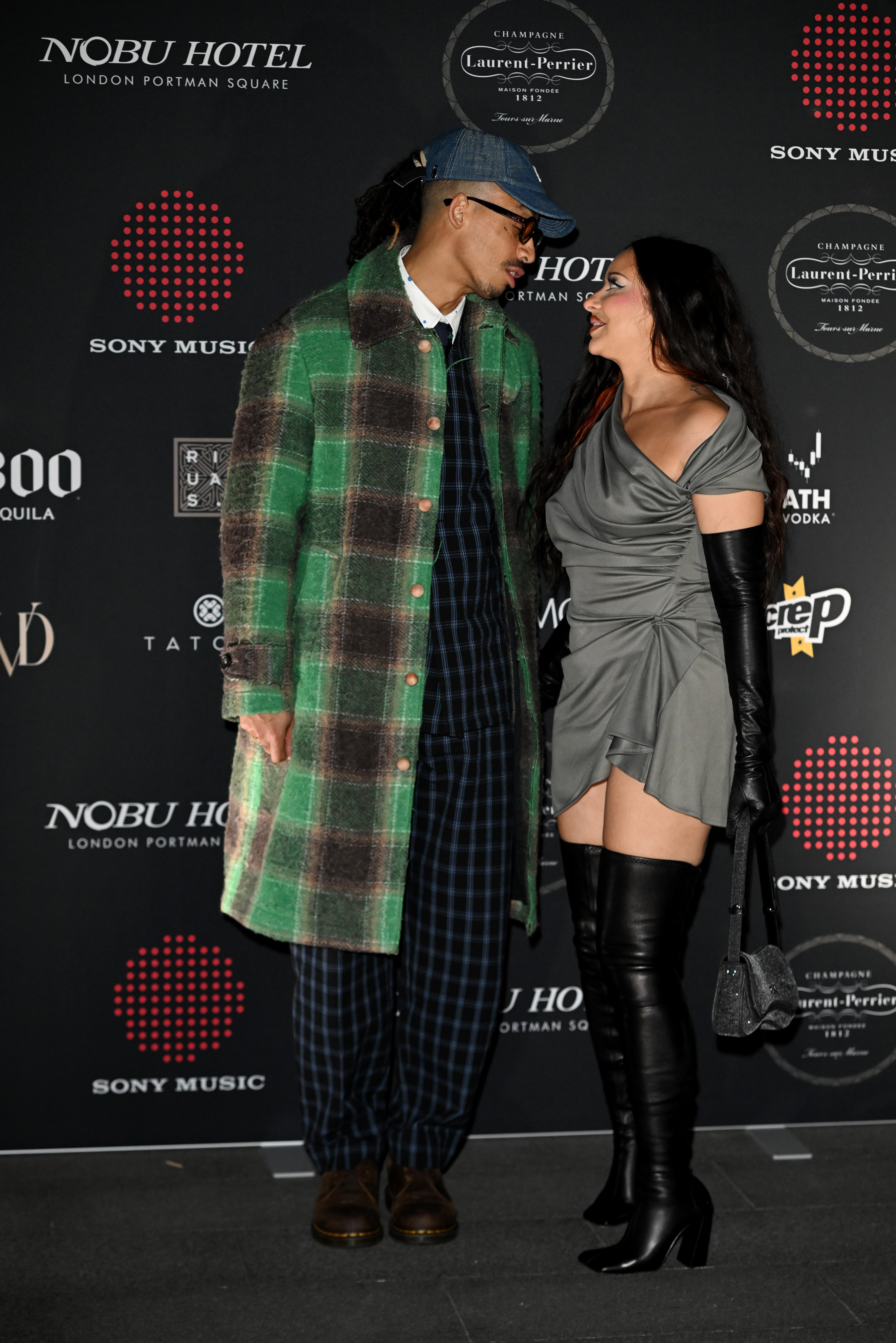 Pop star JADE and her boyfriend, musician Jordan Stephens, at the 2025 Brit Awards