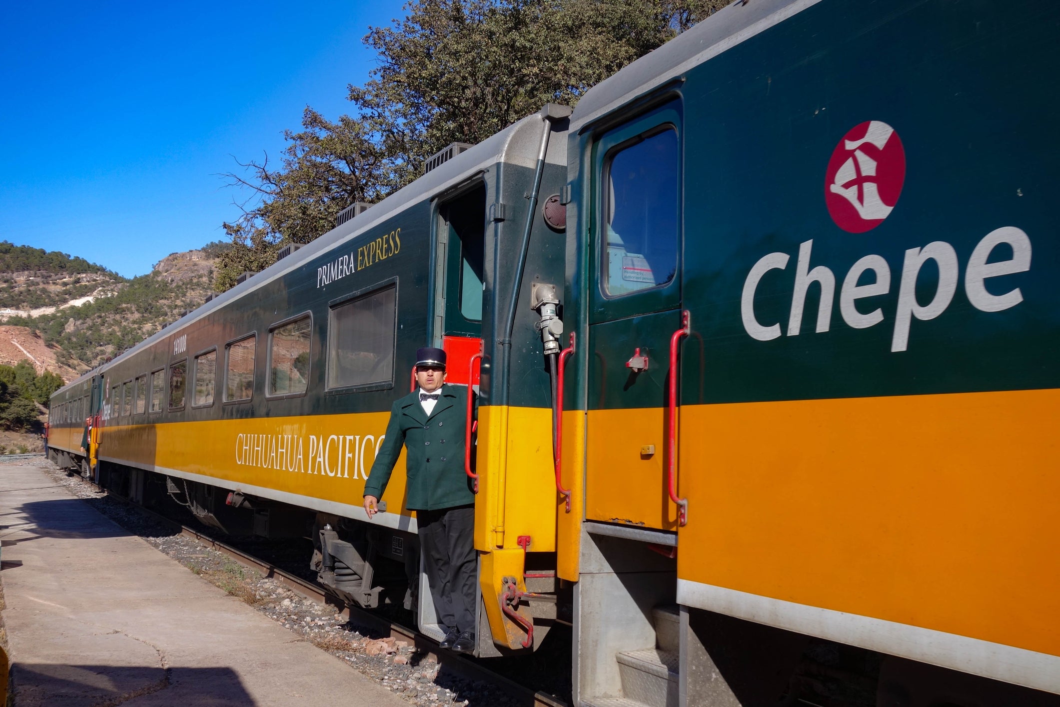 The El Chepe train runs through northern Mexico, through an area known as Copper Canyon
