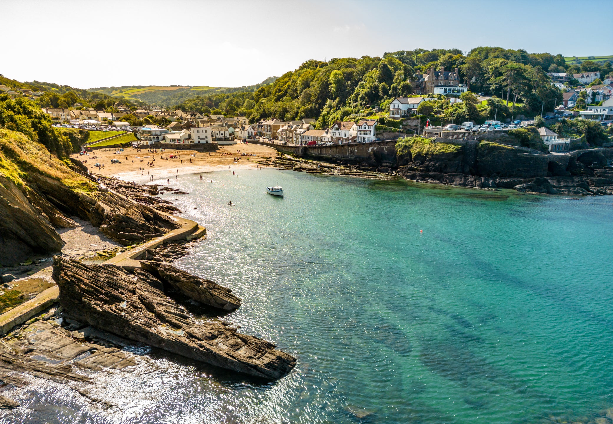 Little Meadow is close to the sandy beach at Combe Martin Bay