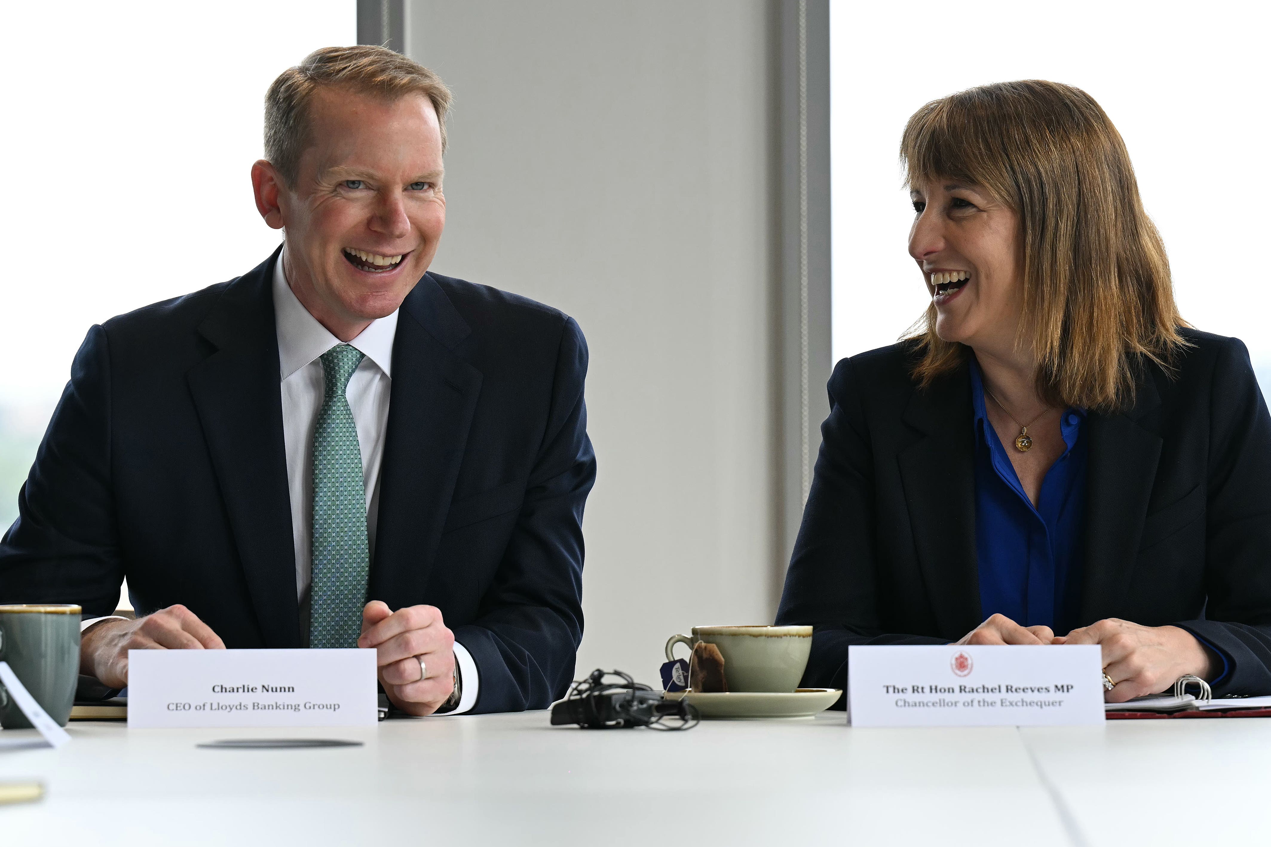 Lloyds boss Charlie Nunn has warned Rachel Reeves against raising bank taxes in her autumn Budget (Oli Scarff/PA)