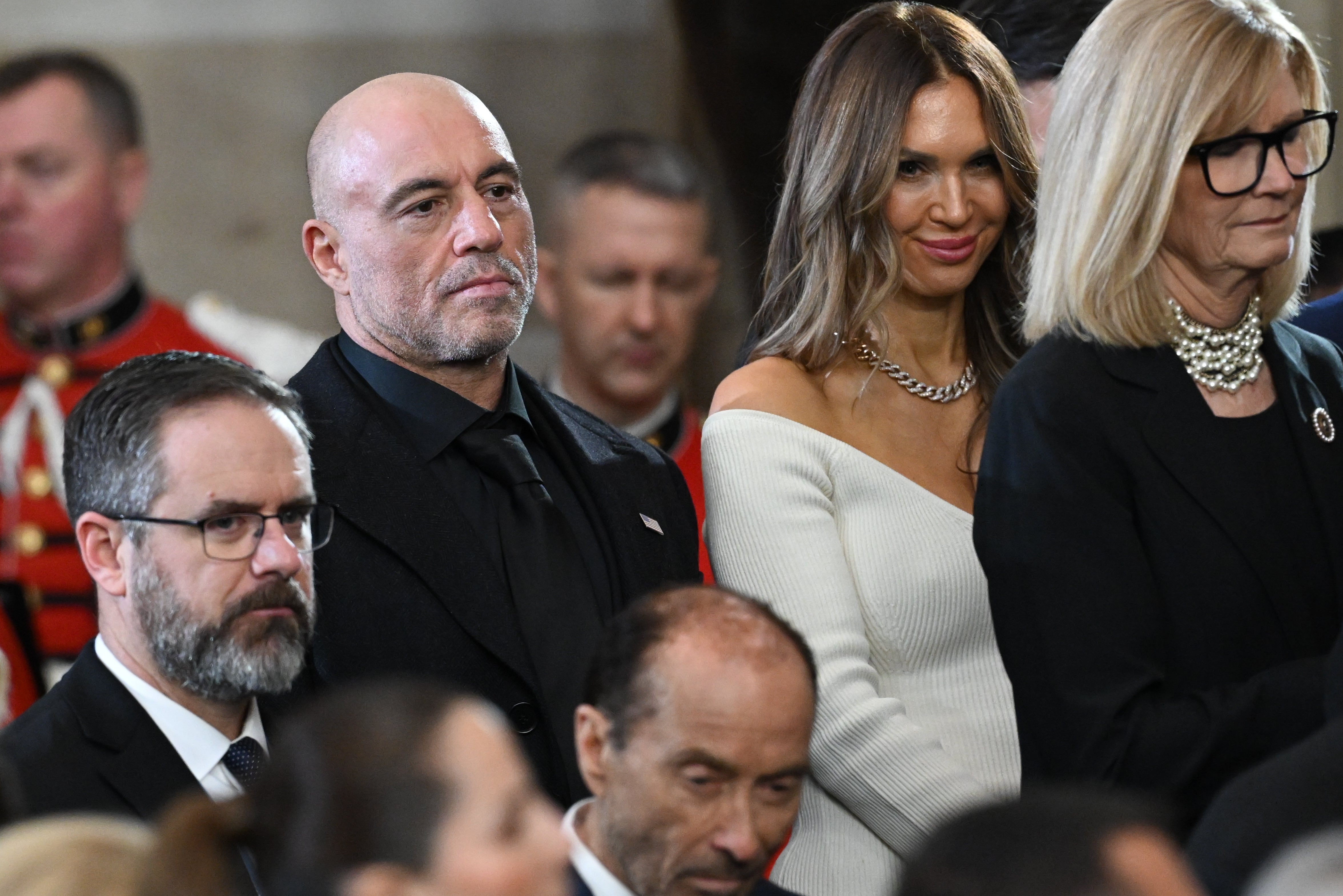 Joe Rogan attends President Donald Trump's inauguration. The podcaster endorsed him in 2024 after a three-hour interview