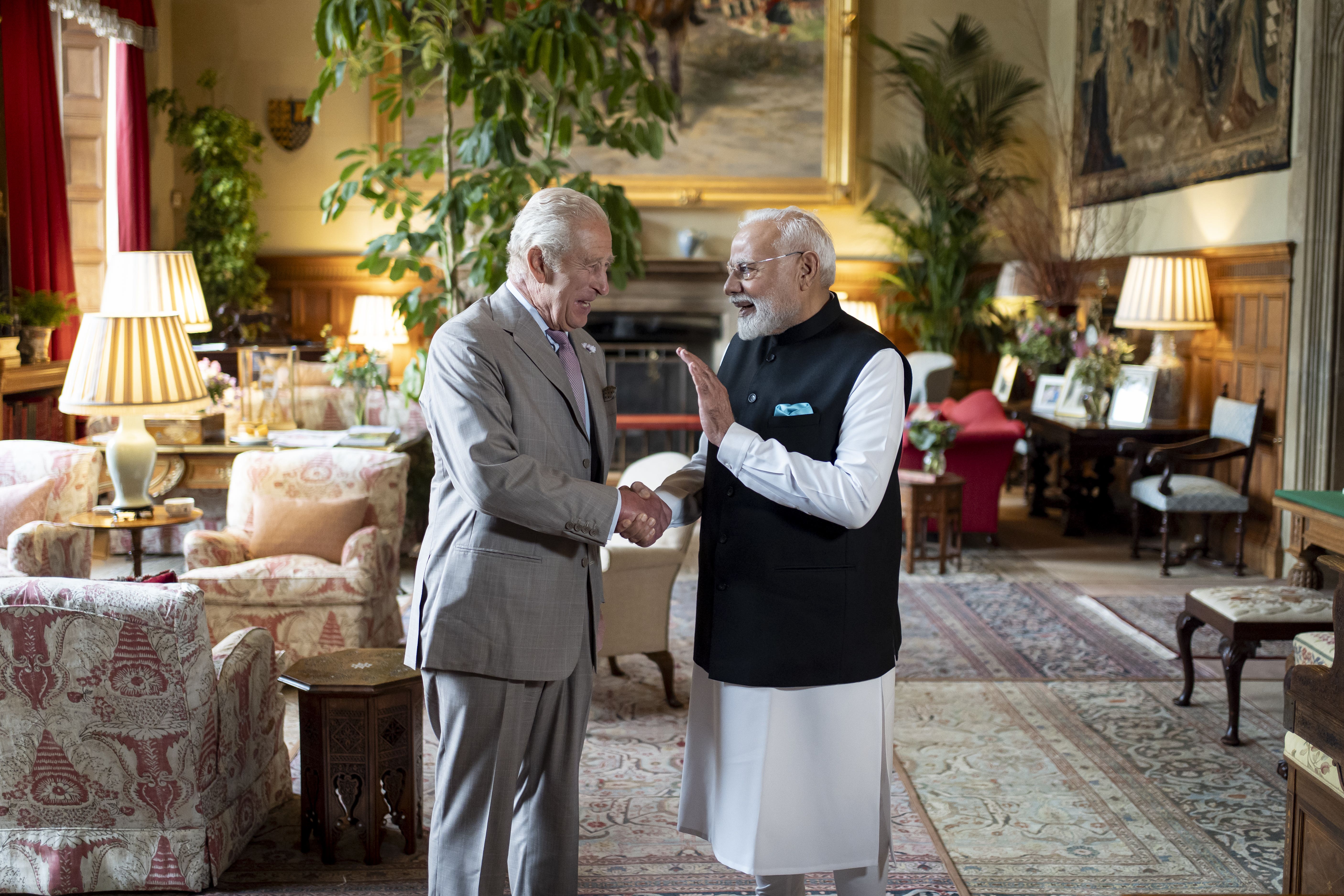 Charles and Modi at Sandringham