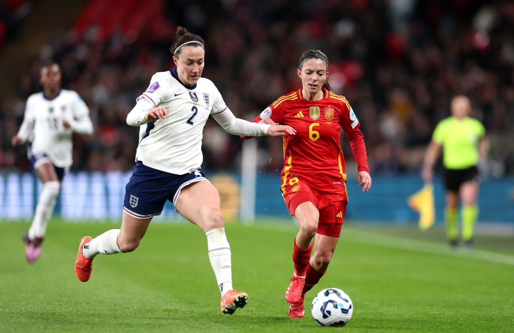 Lucy Bronze and Aitana Bonmati were teammates at Barcelona and will face off in the Euro 2025 final