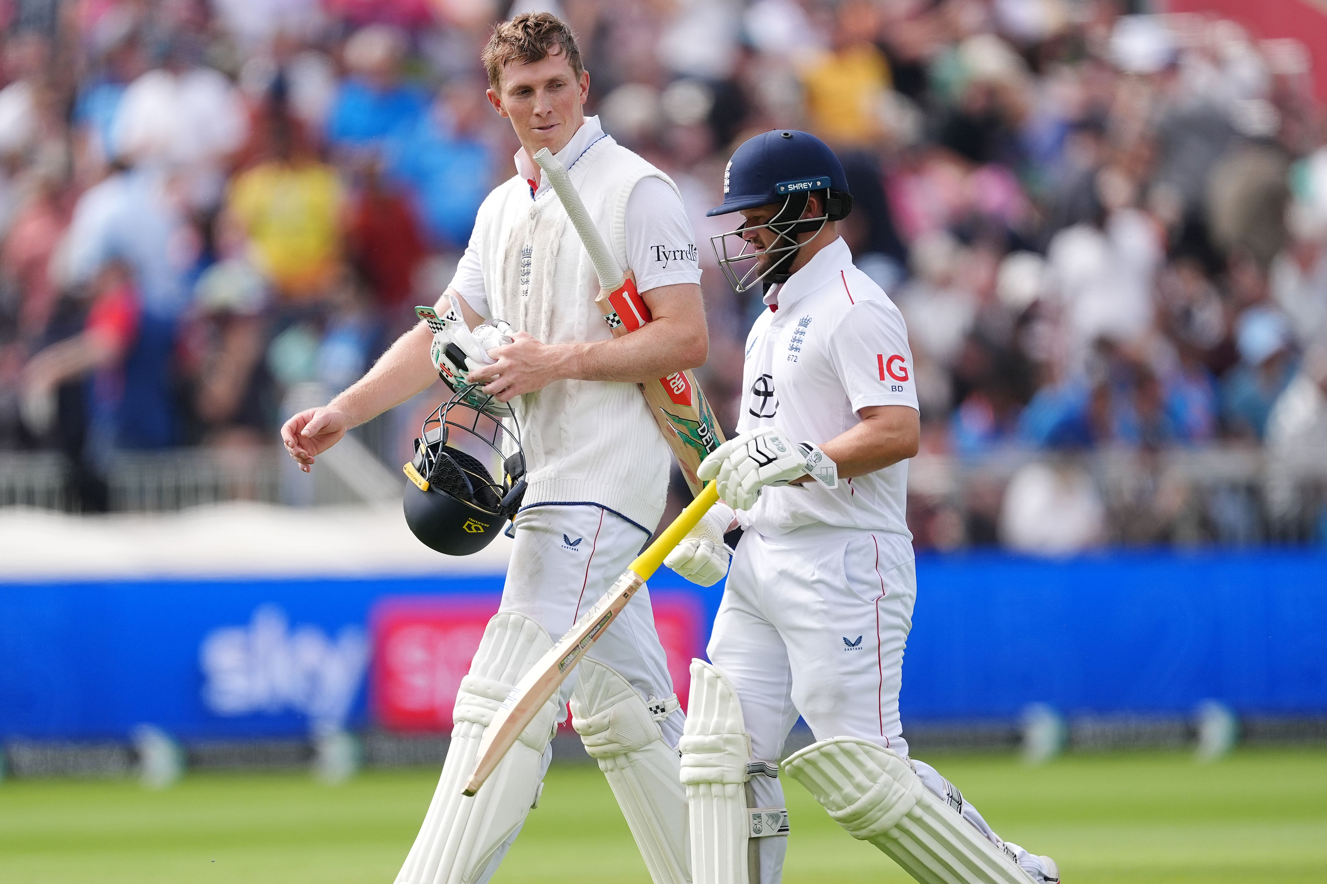 Ben Duckett (right) and Zak Crawley led the way for England (Martin Rickett/PA)