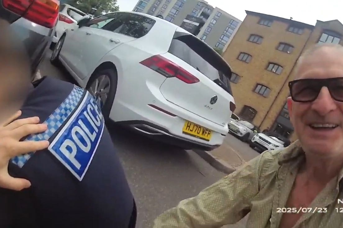 Actor Jeff Stewart jumped into action (Hampshire Constabulary/PA)