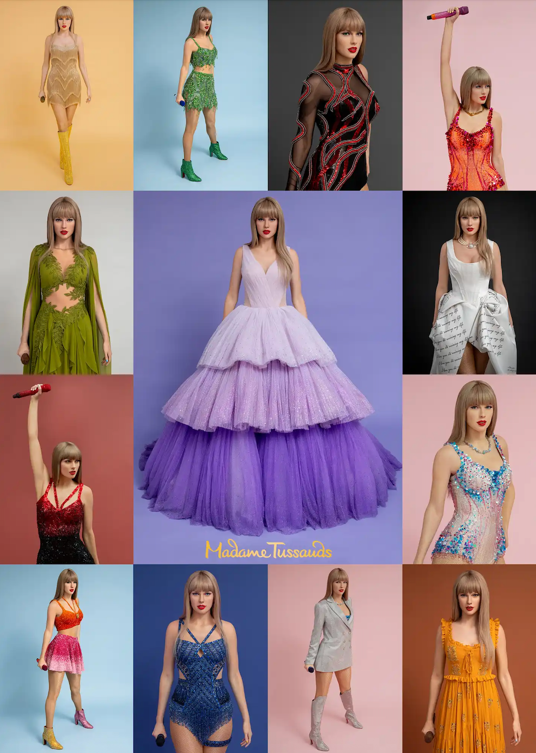 Taylor Swift has made Madame Tussauds history with 13 new figures of the singer unveiled