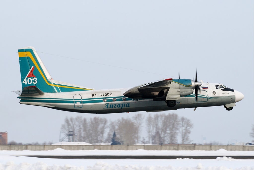 Russian Angara Airlines Antonov An-24RV plane
