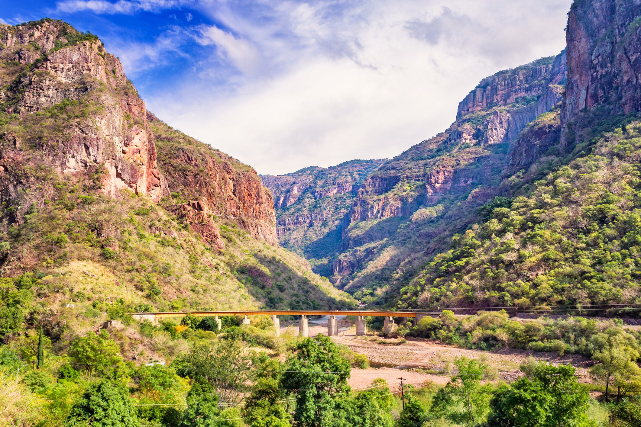 The Copper Canyon of Chihuahua in northern Mexico is a patchwork of colours