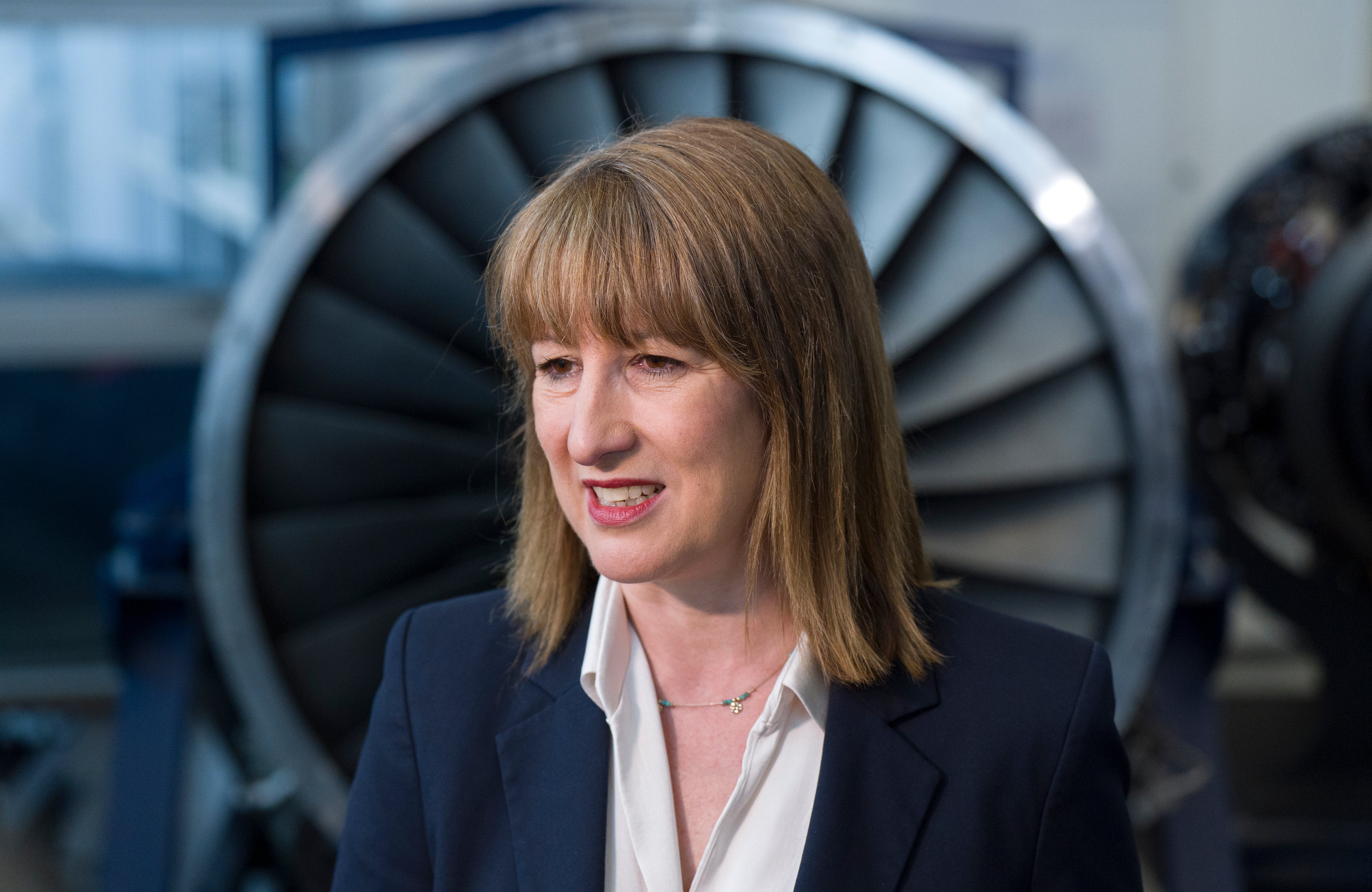 Chancellor of the Exchequer Rachel Reeves during a visit to Rolls Royce at Inchinnan, Renfrewshire