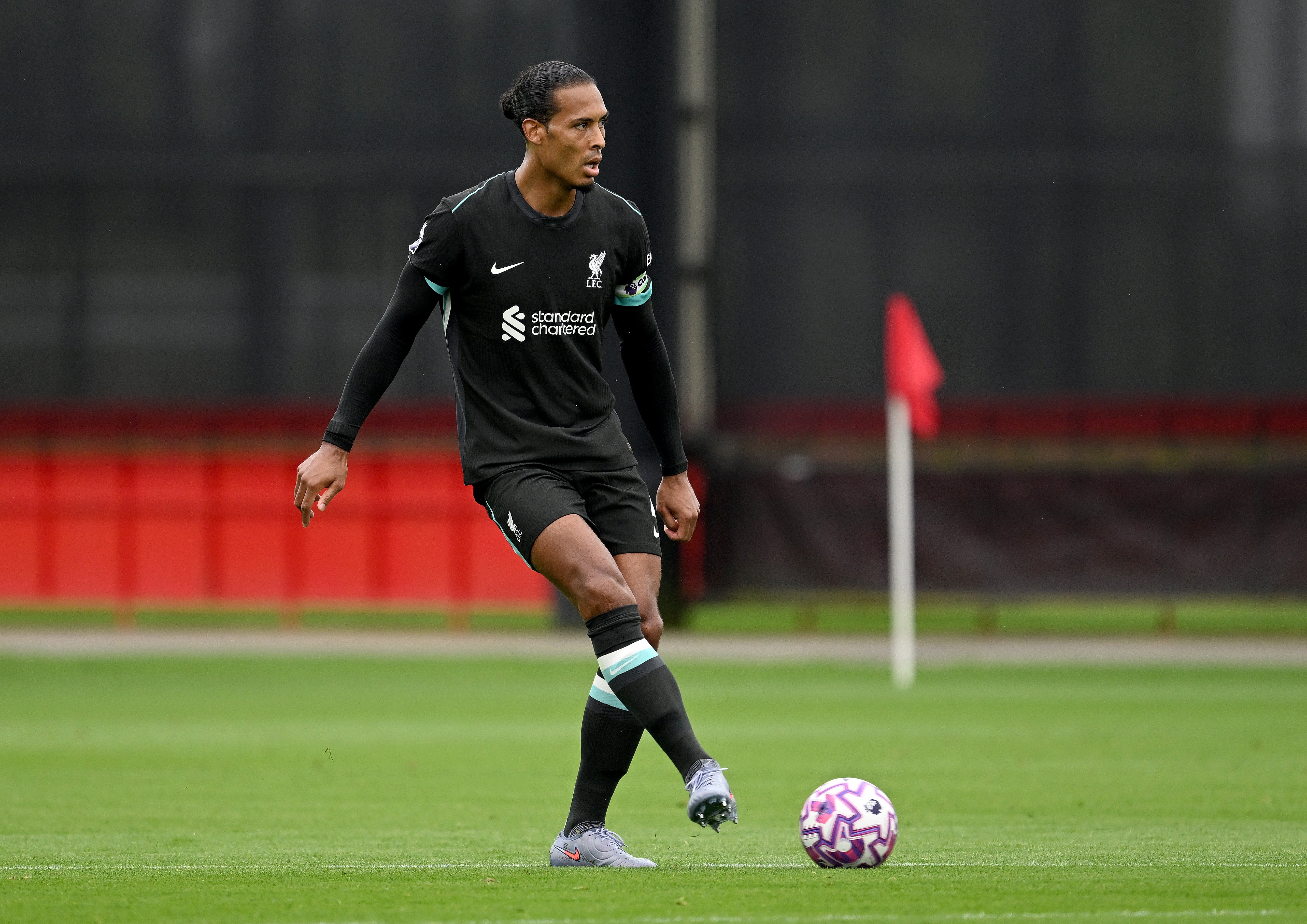 Virgil Van Dijk of Liverpool in action during a pre-season friendly match