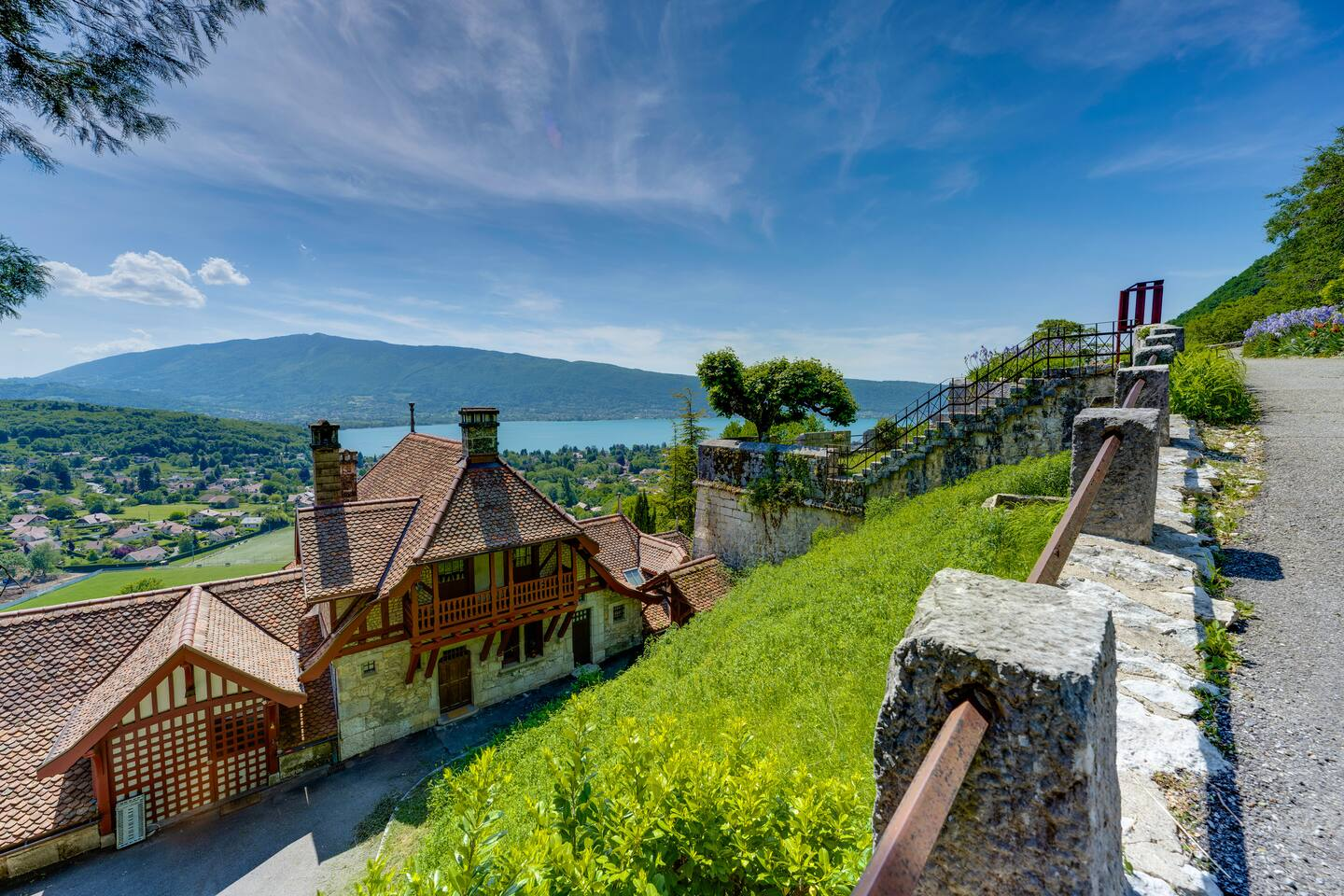 Visitors can book a cottage stay within the grounds of Chateau de Menthon