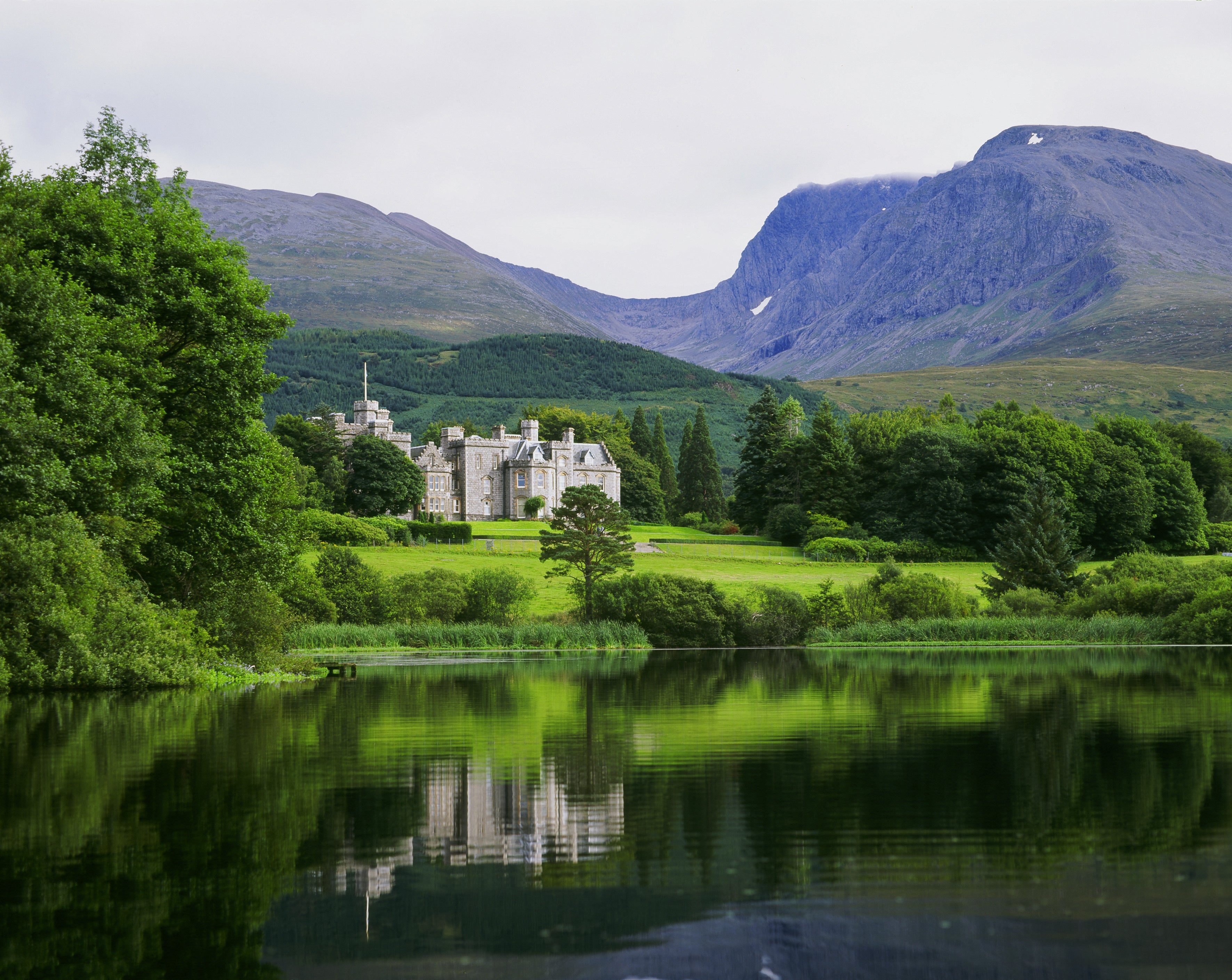 Ben Nevis is the backdrop to Inverlochy Castle