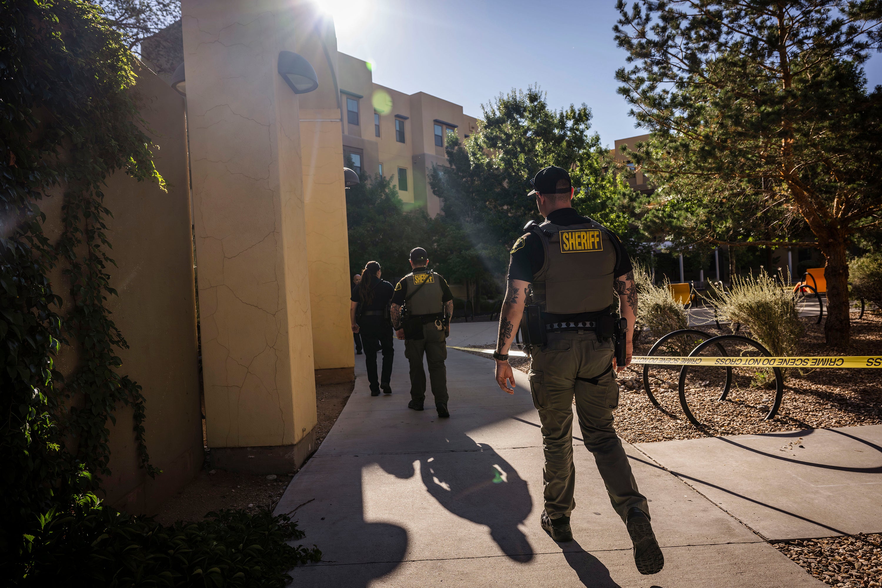 Authorities investigate a deadly shooting at Casas del Rio (Gila), a student housing center at the University of New Mexico Central Campus