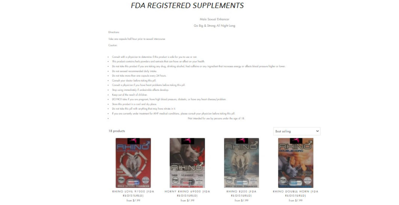 Love Potion’s online advertising falsely claimed the drugs and dietary supplements, which were largely manufactured in China, were approved by the U.S. Food and Drug Administration.