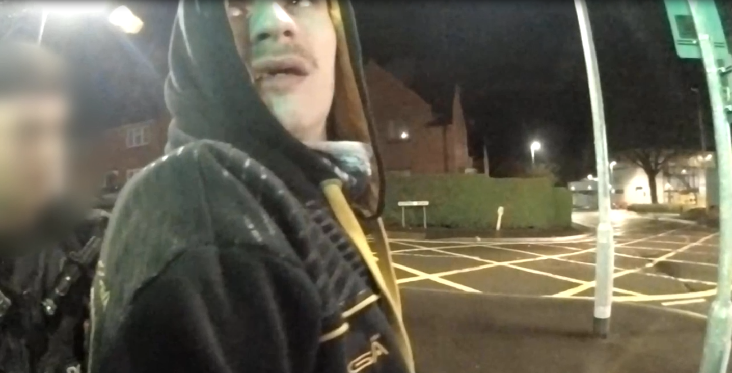 Moment father is arrested over the murder of his two-week-old son