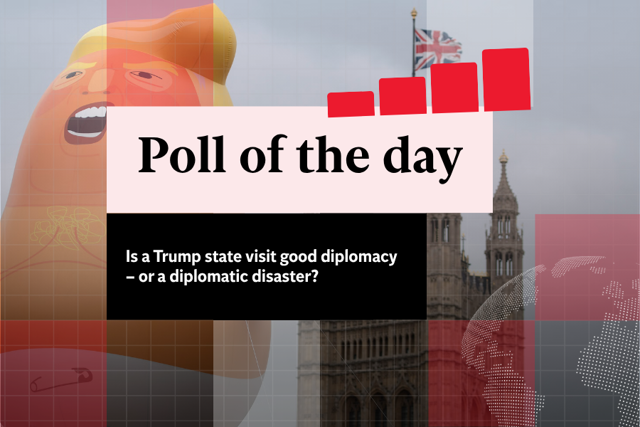 A Baby Trump balloon in Parliament Square during his last state visit