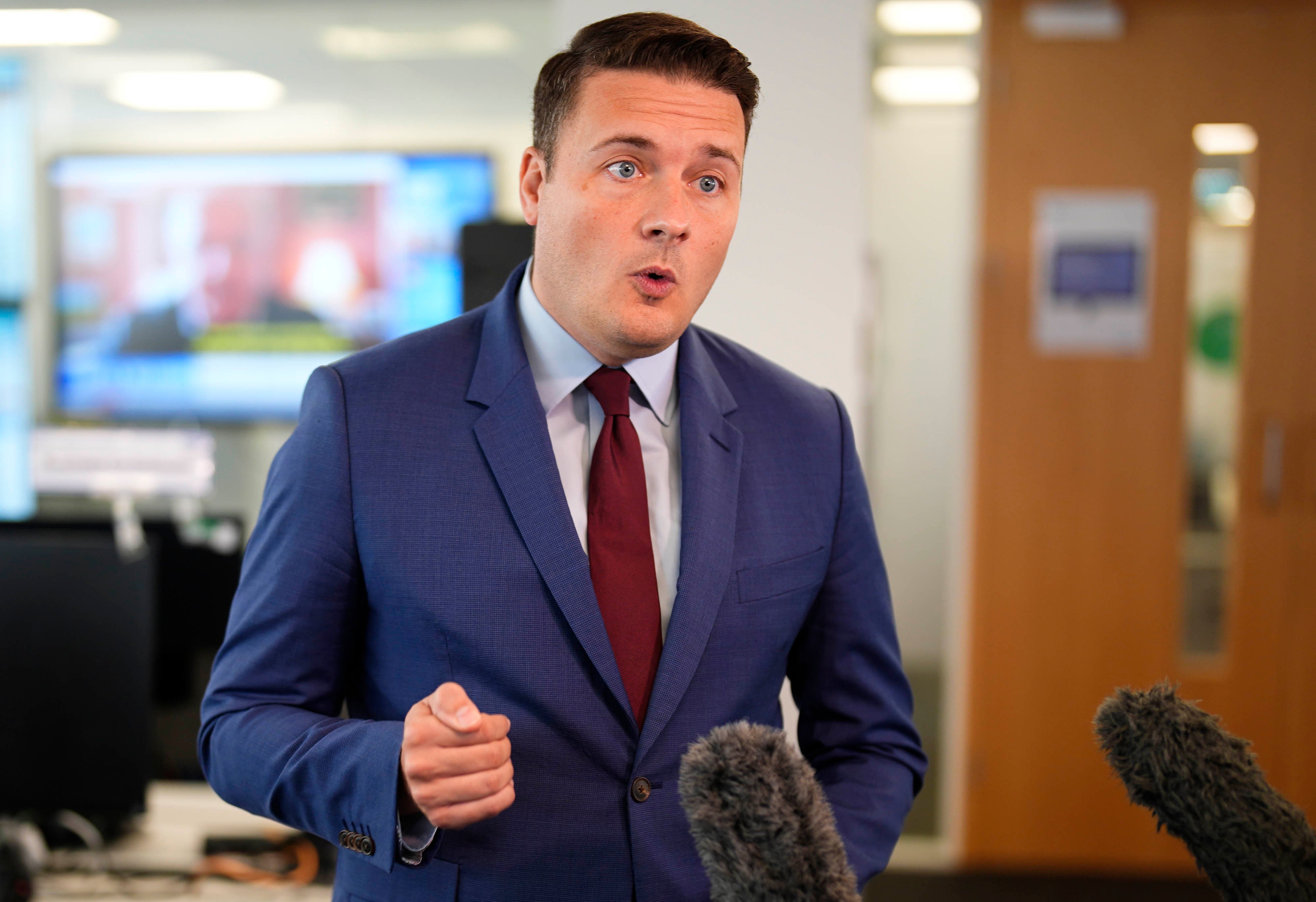 Health Secretary Wes Streeting speaking to the media during a visit to NHS National Operations Centre in London
