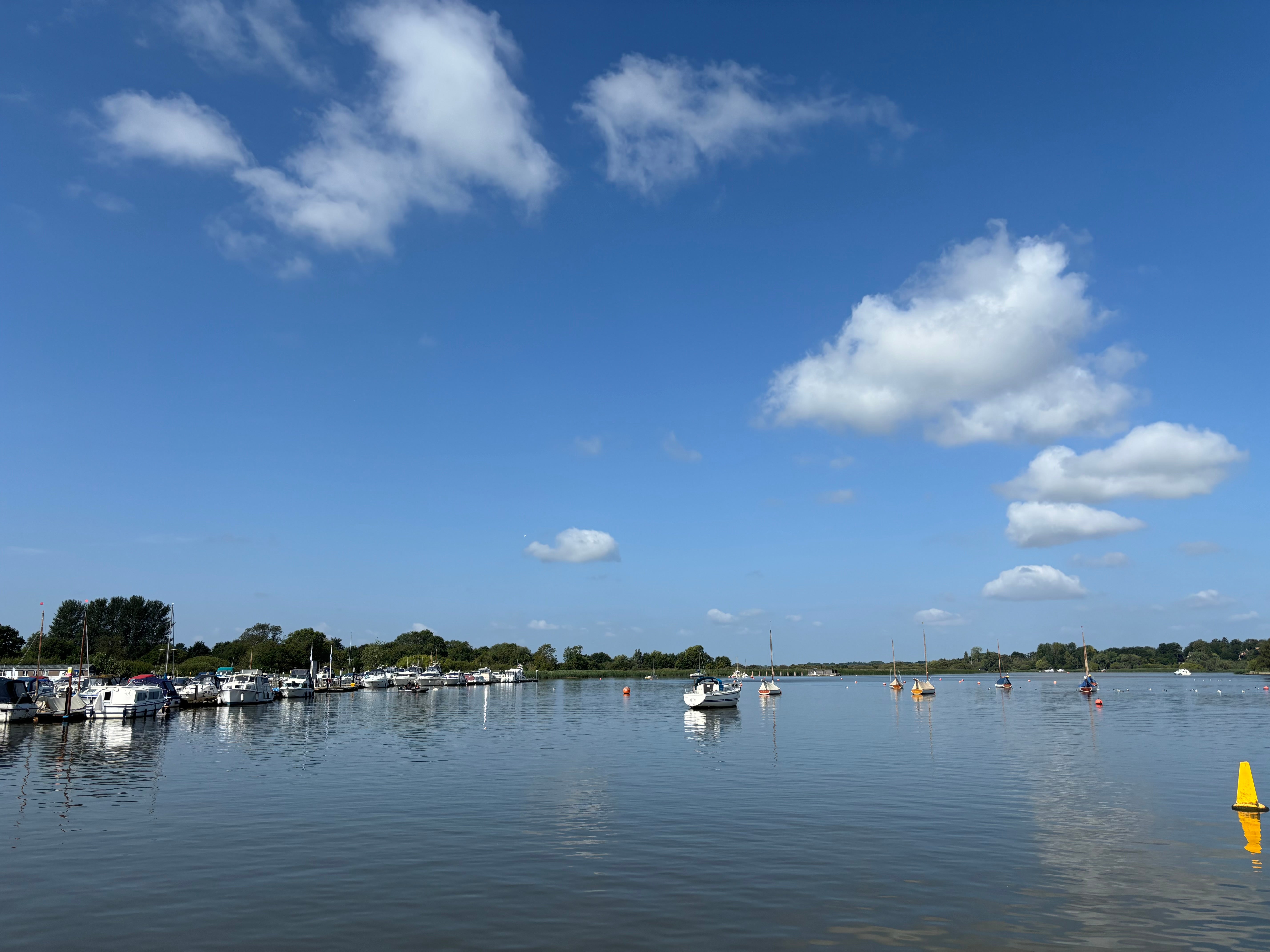 A view of the Lowestoft and Oulton Broad Motor Boat Club near Lowestoft, Suffolk where a powerboat driver, aged in his 50s, has died after crashing into a houseboat during a racing event on Thursday