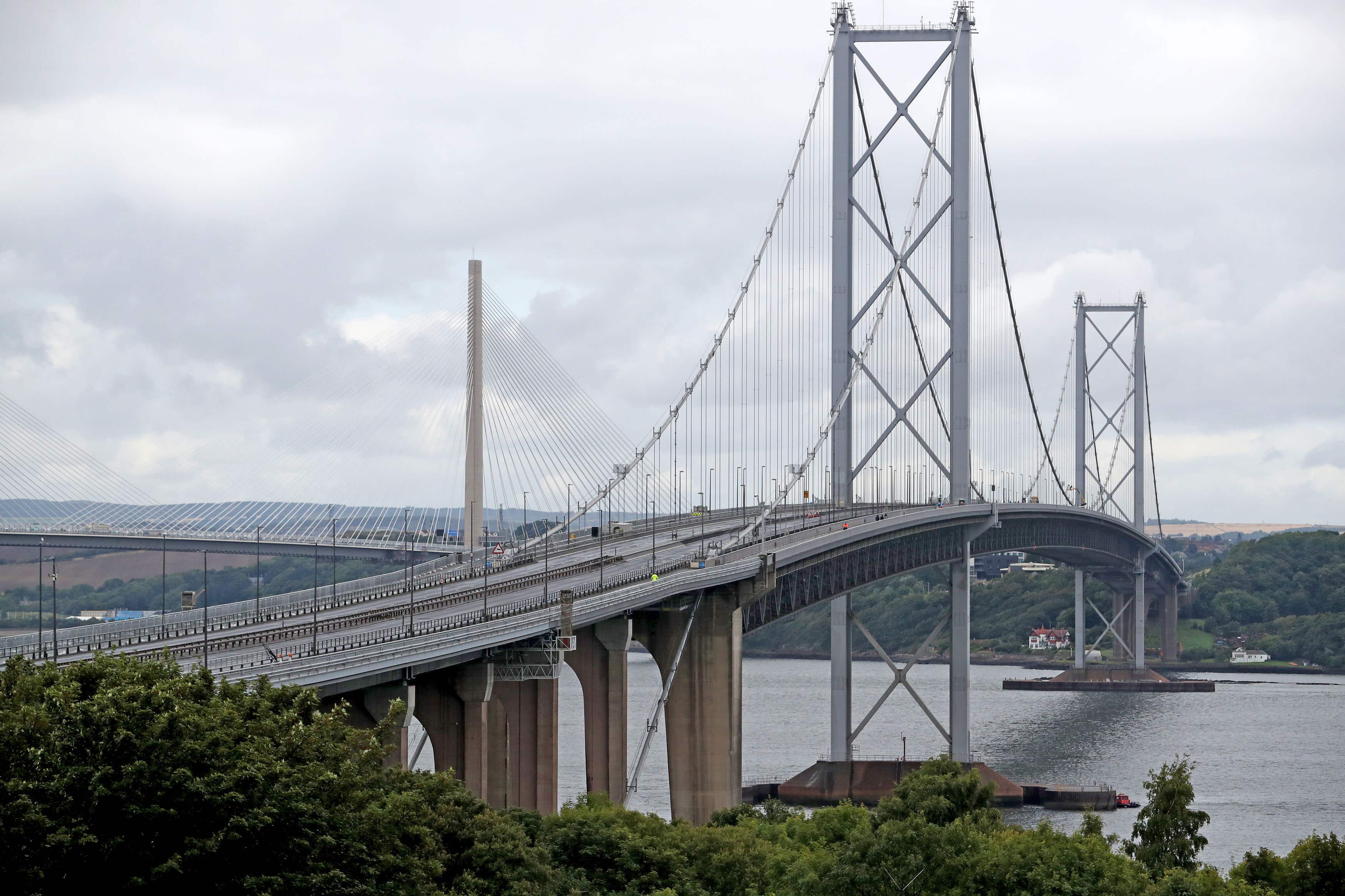 Greenpeace said its demonstration, which saw 10 activists suspend themselves from the Forth Road Bridge outside Edinburgh, had now ended (Jane Barlow/PA)