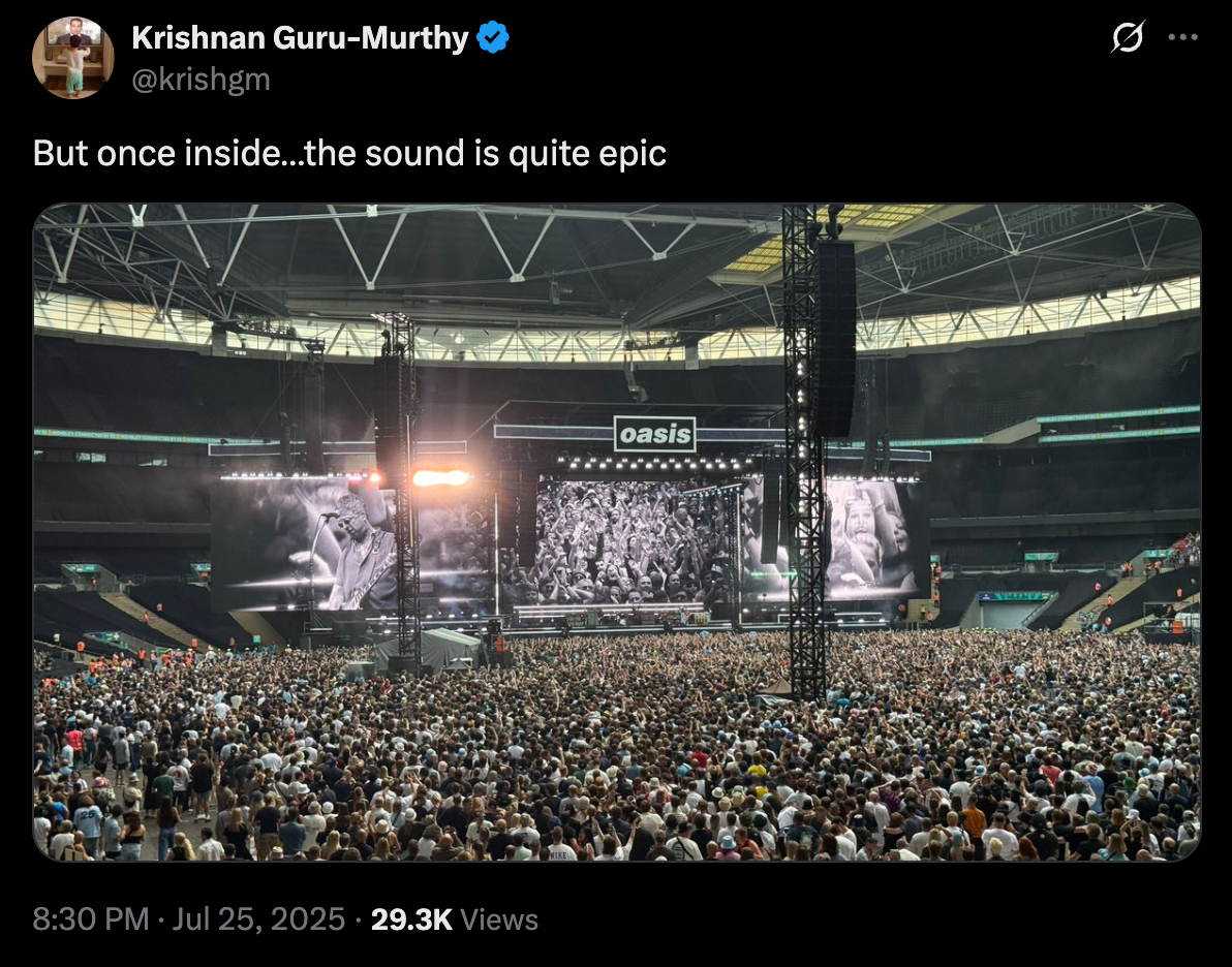 Krishnan Guru-Murthy said the sound was ‘epic’