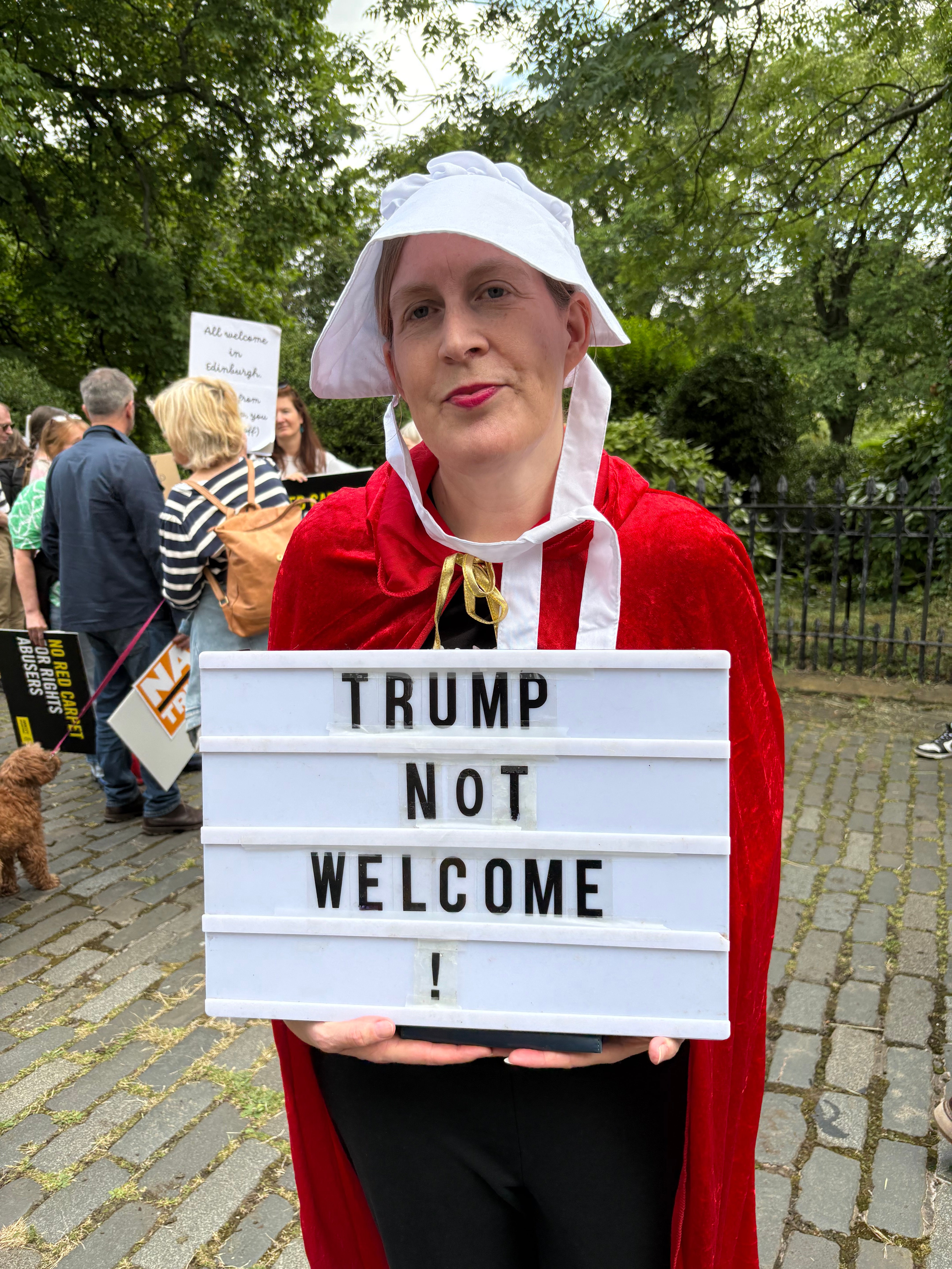Louise Brown travelled from Newcastle to Edinburgh for the protest