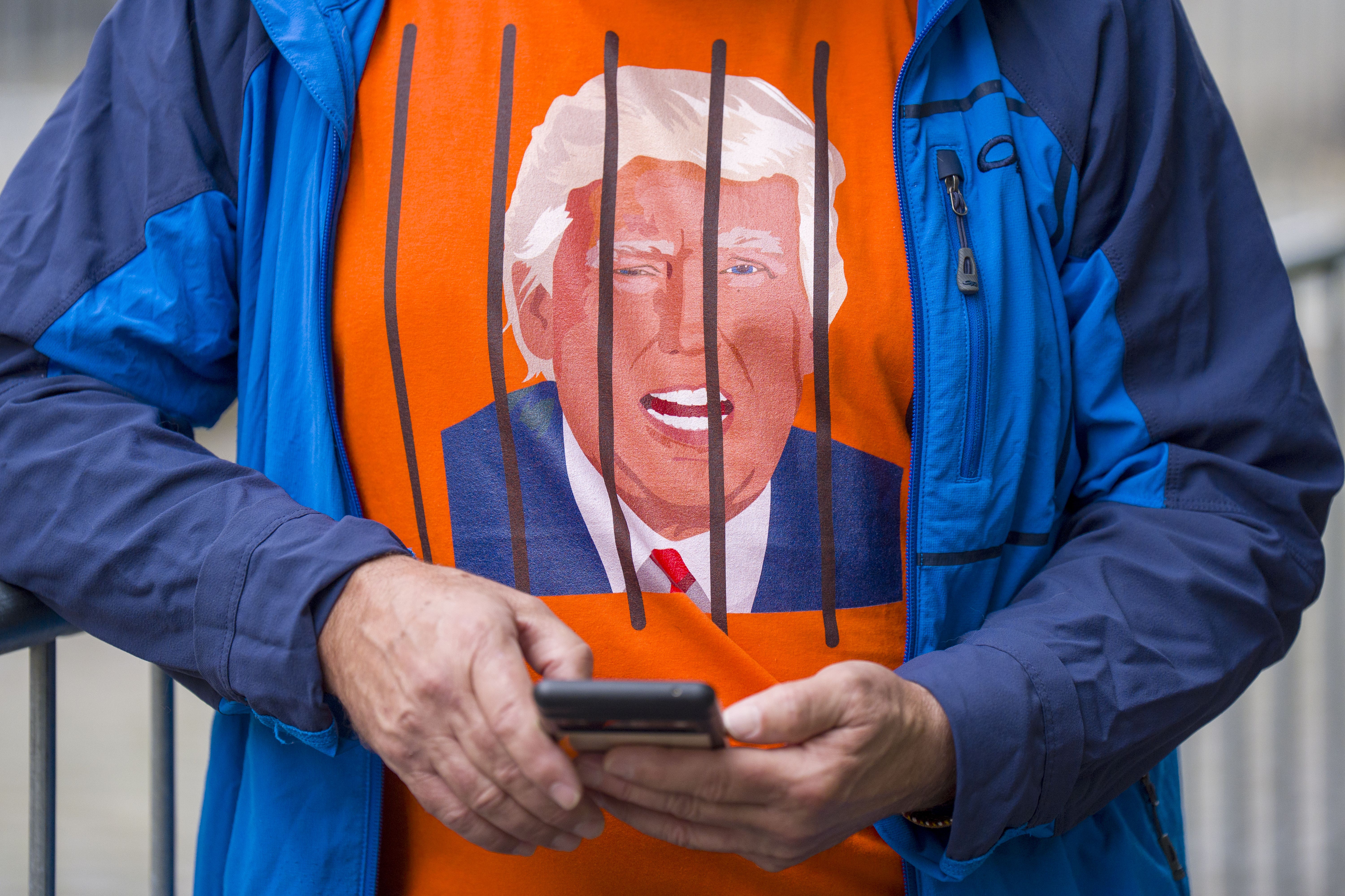 People took part in a Stop Trump Scotland protest outside the US Consulate in Edinburgh (Jane Barlow/PA)