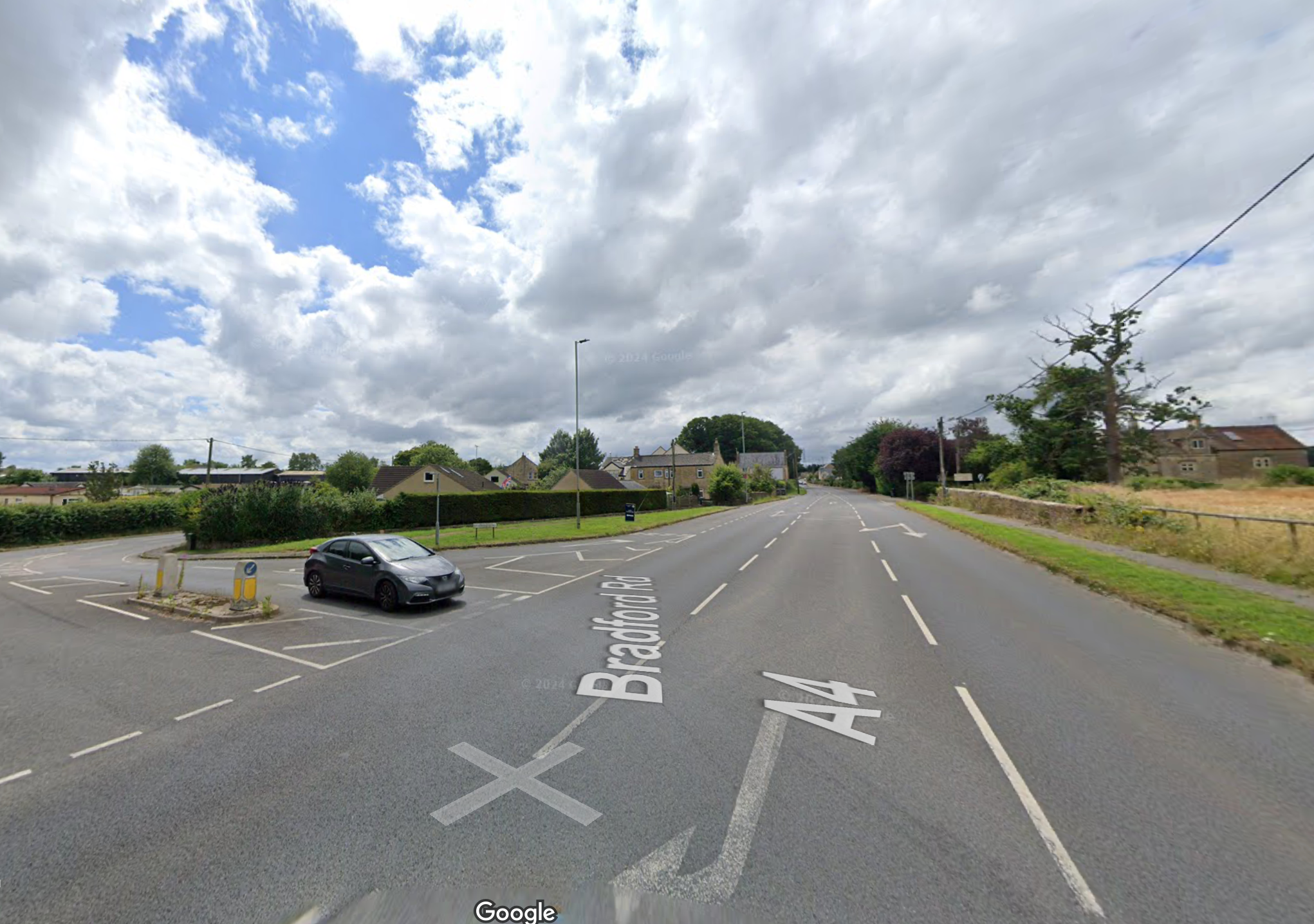 The collision took place on the A4 Bath Road at the junction with the B3109 (file photo)