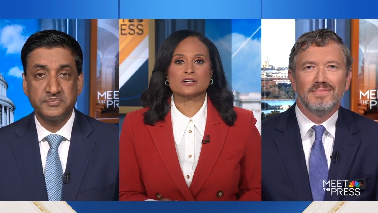 Thomas Massie and Rho Khanna, co-authors of the House Epstein files resolution, appeared on Meet the Press on Sunday