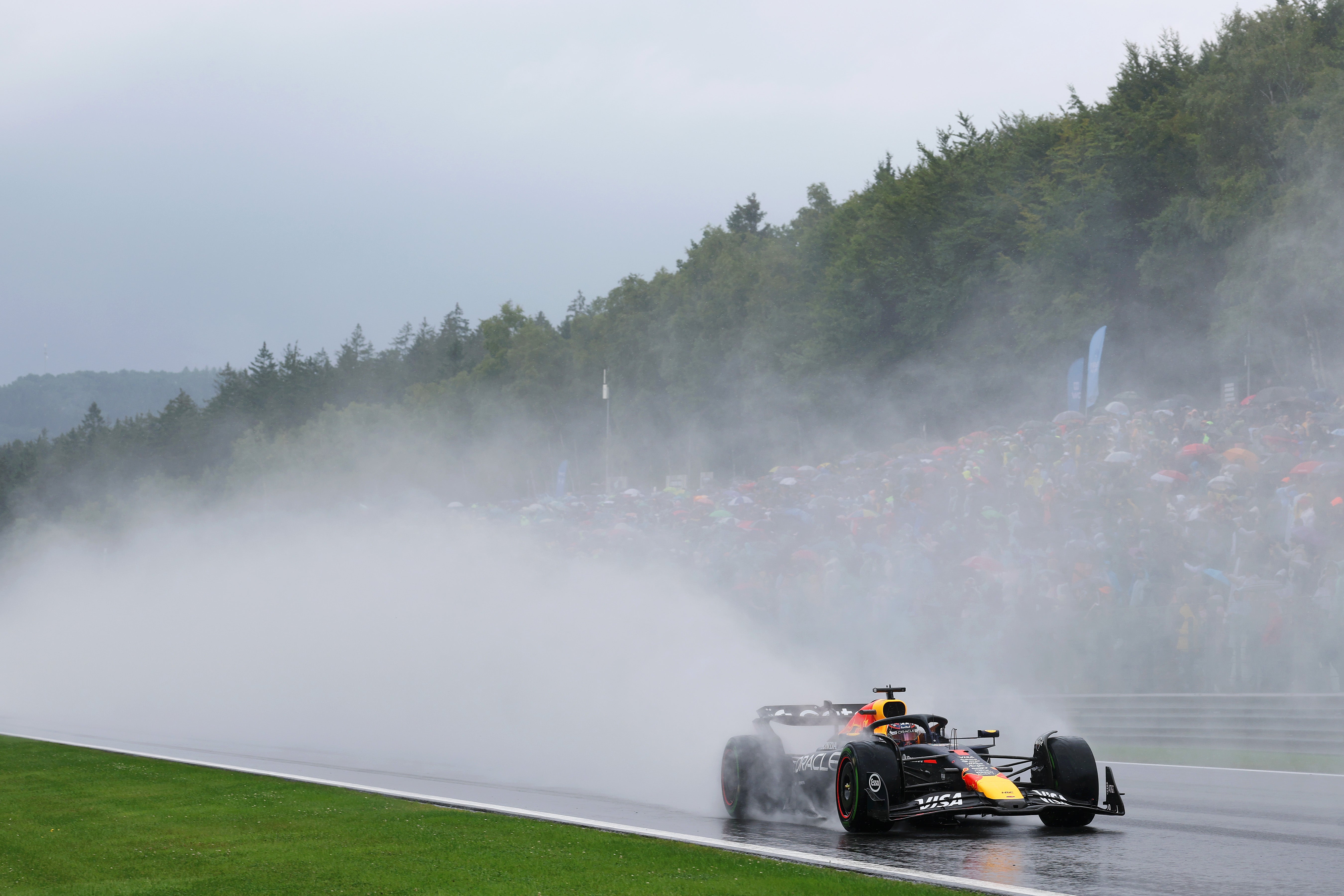Max Verstappen was unhappy with the Belgian GP being suspended
