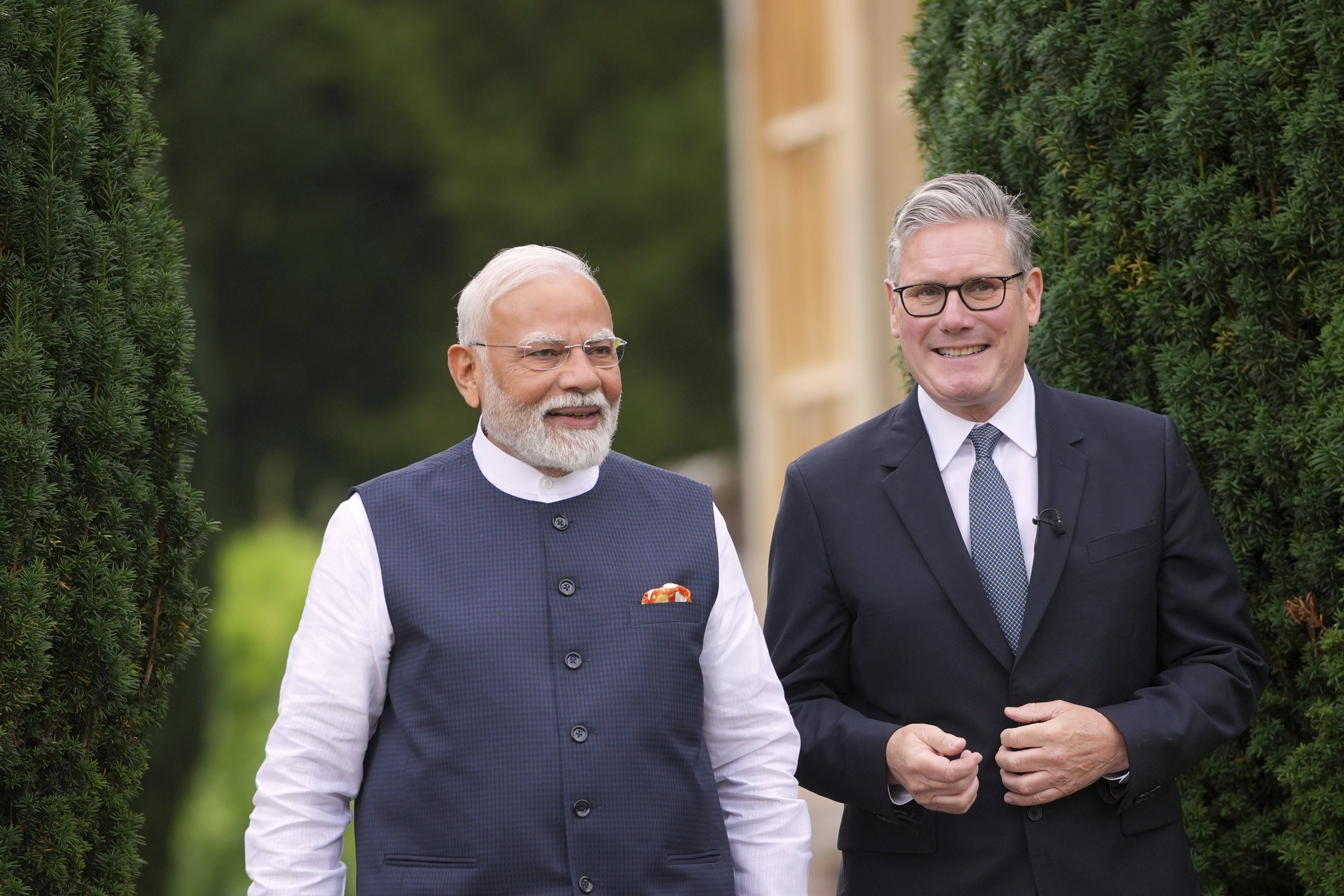 Keir Starmer with Narendra Modi when the Indian PM visited the UK earlier this year