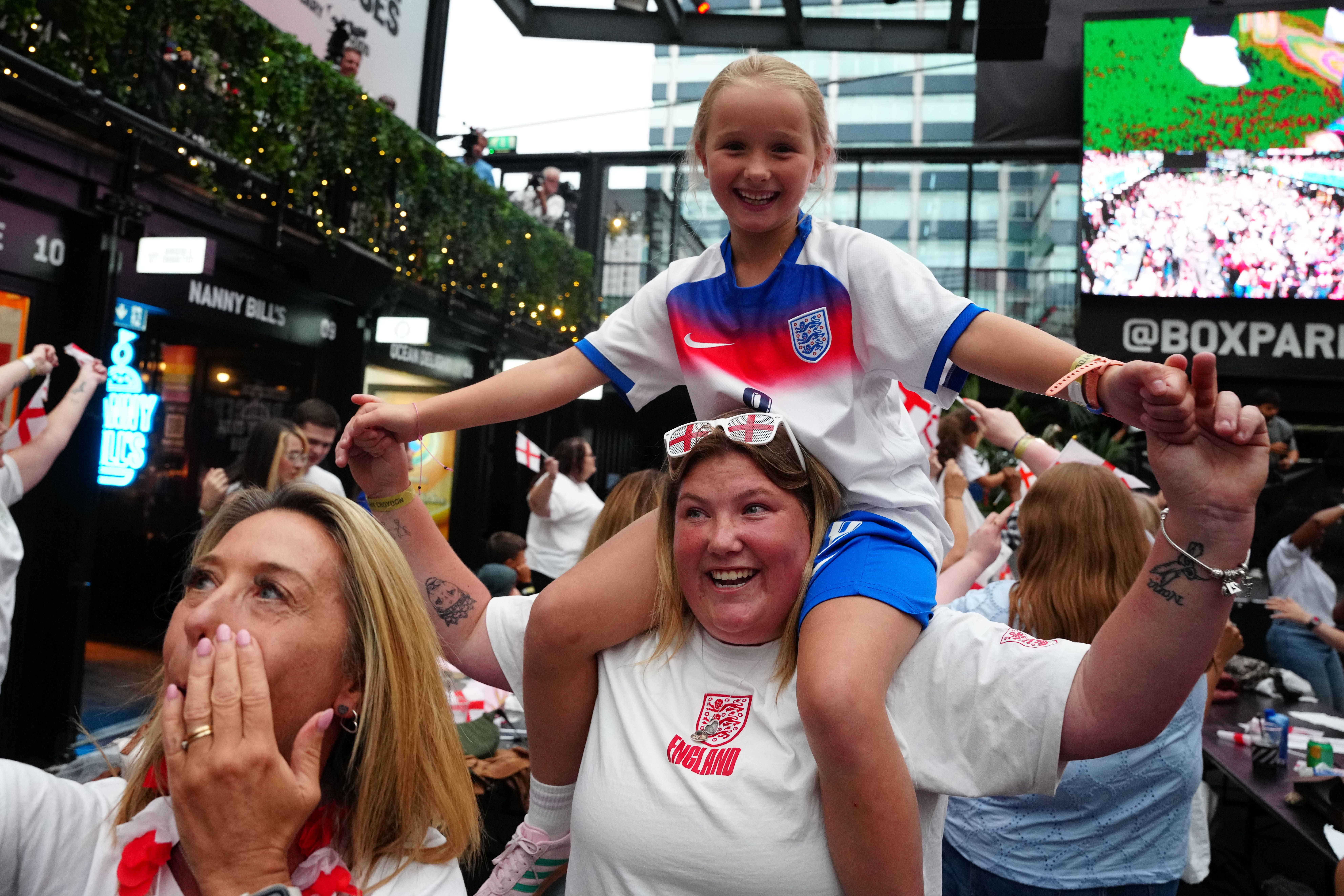 The winning penalty triggered wild celebrations around the country (Jeff Moore/PA)