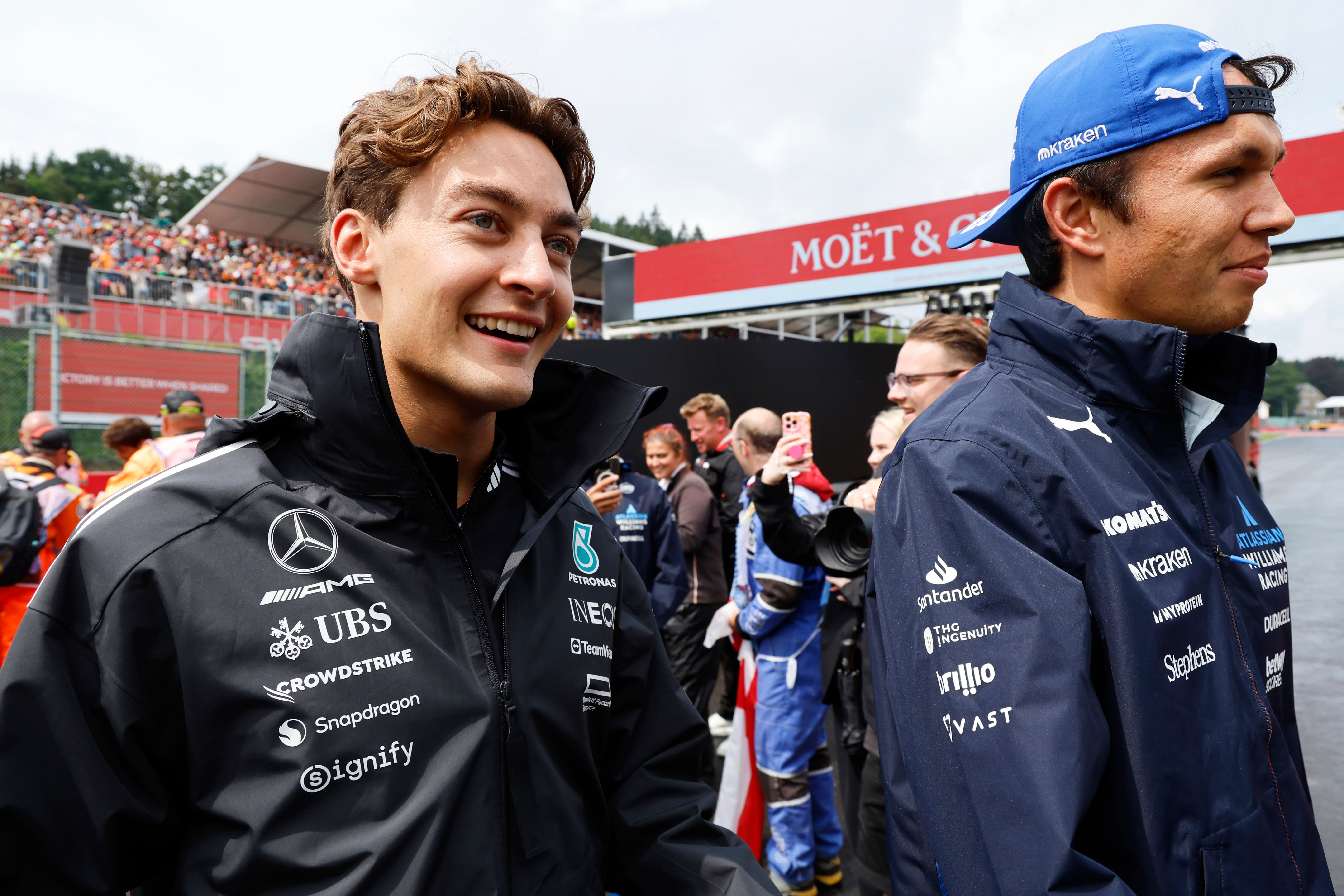 Mercedes driver George Russell is waiting to discover if he will have a seat next season (Geert Vanden Wijngaert/AP)