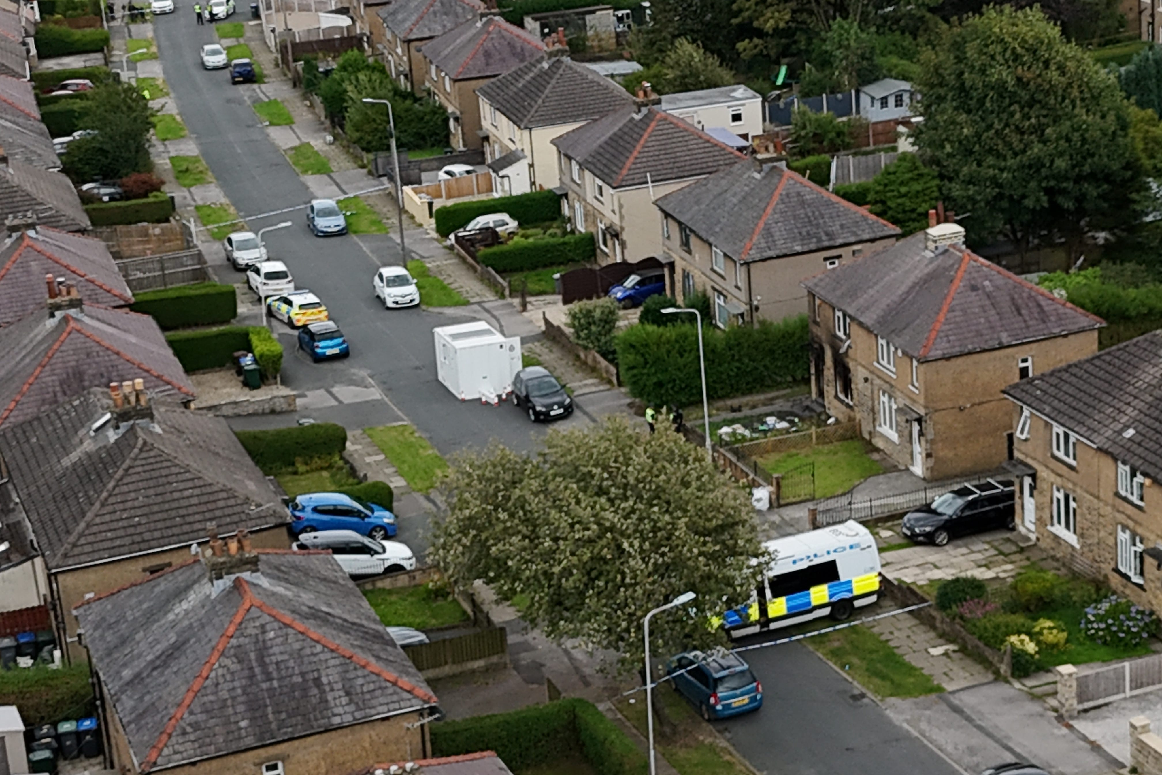 Emergency services in Westbury Road, Bradford (PA)