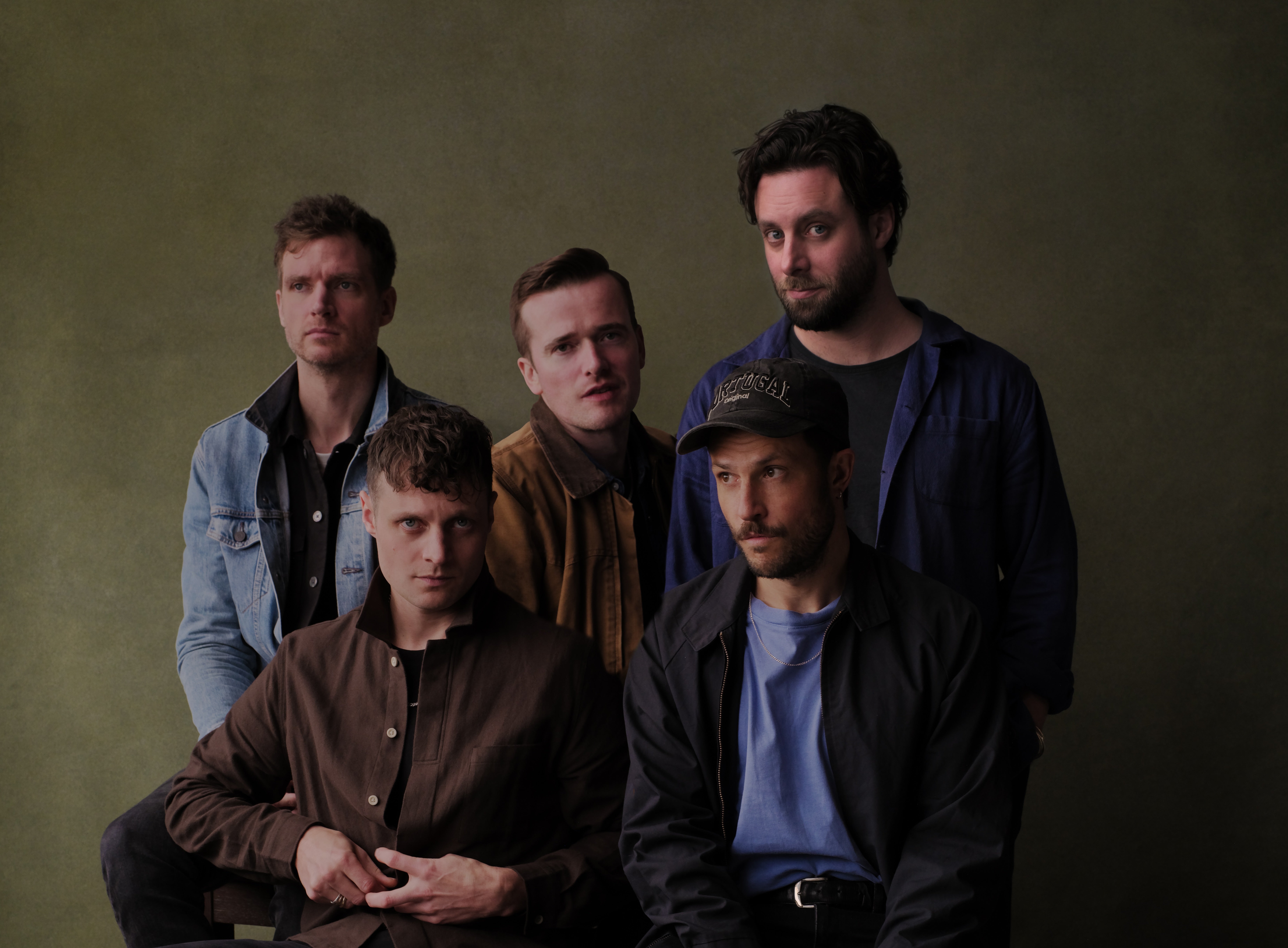 The Maccabees’ Orlando Weeks (front right): ‘Suddenly, there was this event that was a very obviously uncomplicated reason to all be together’