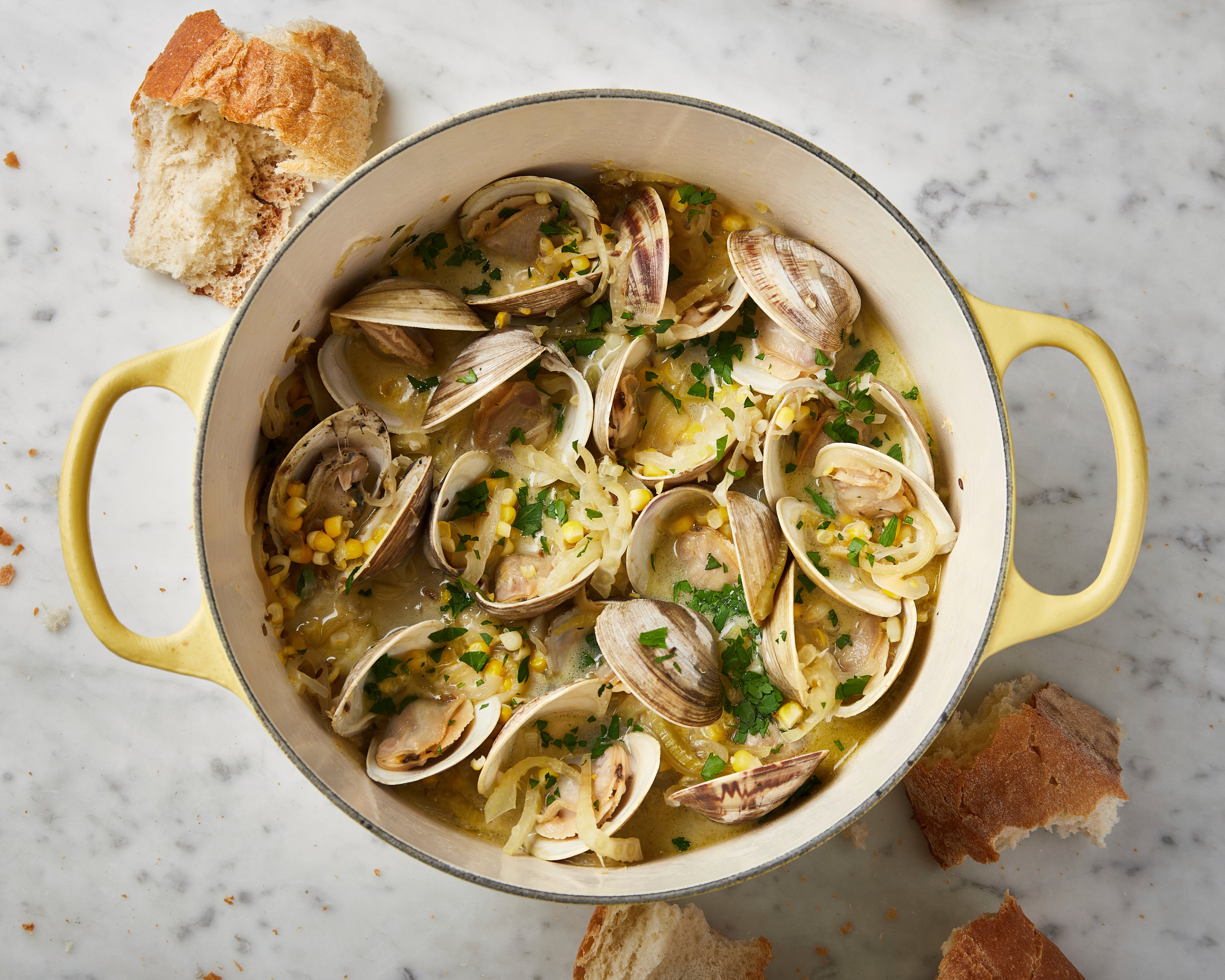 Food-MilkStreet-Steamed Clams Corn