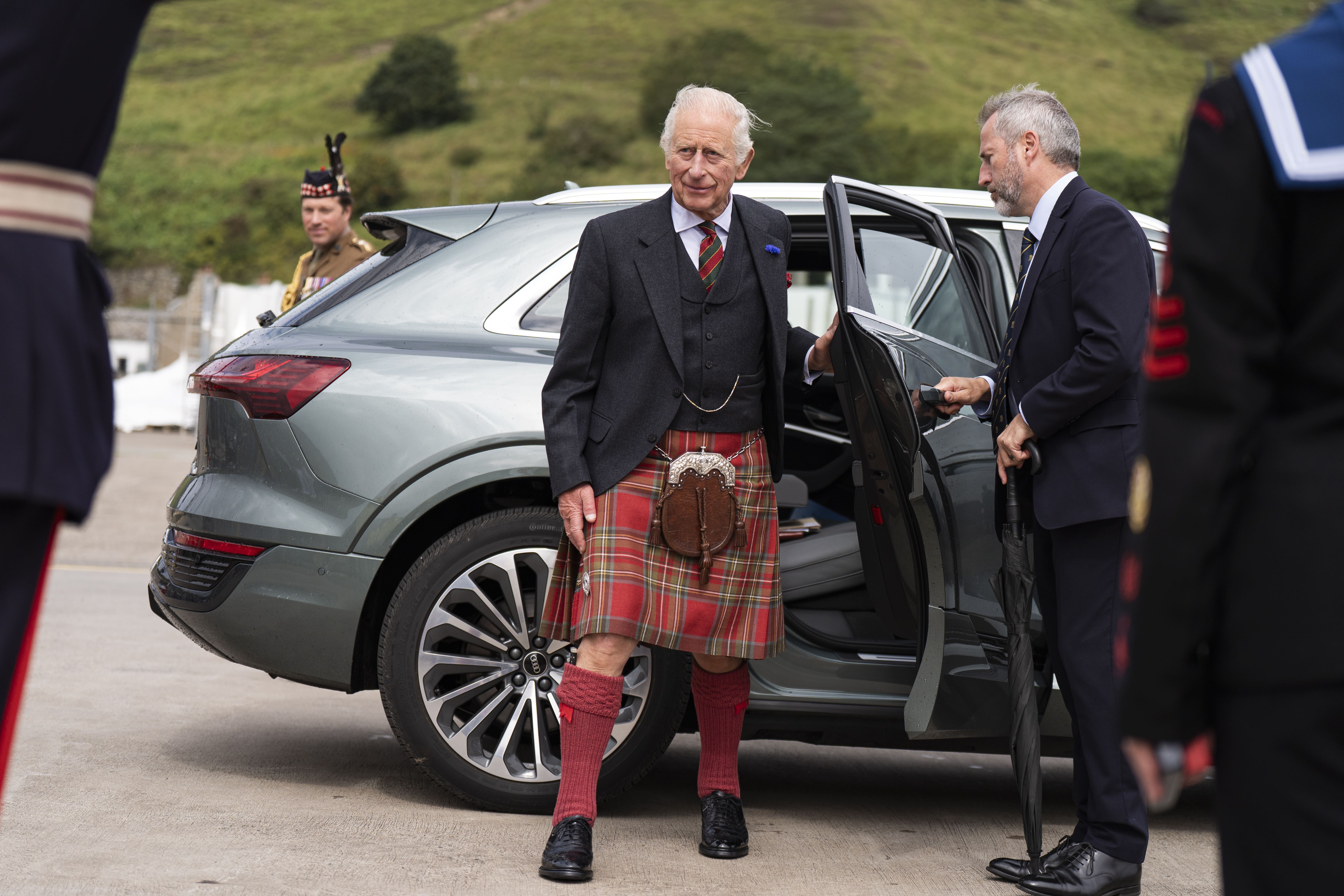 King Charles arrives for a reception for Caithness